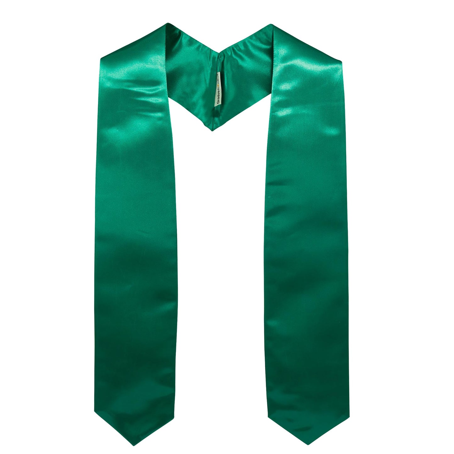 GraduationMall Unisex Adult Plain Graduation Stole 60" Emerald