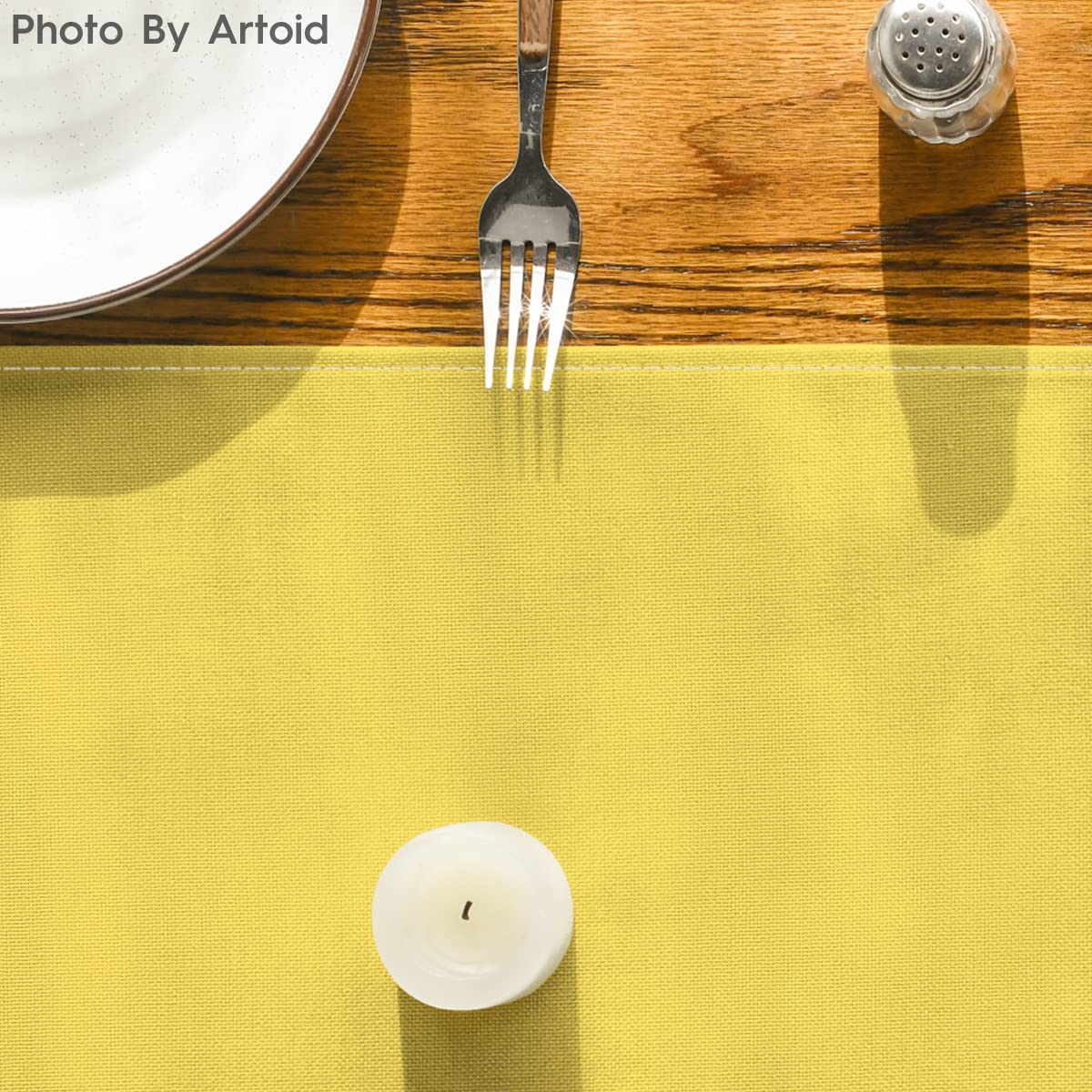 Artoid Mode Yellow Hello Sunshine Sunflower Summer Table Runner, Spring Seasonal Anniversary Holiday Kitchen Dining Table Decoration for Indoor Outdoor Home Party Decor 13 x 72 Inch