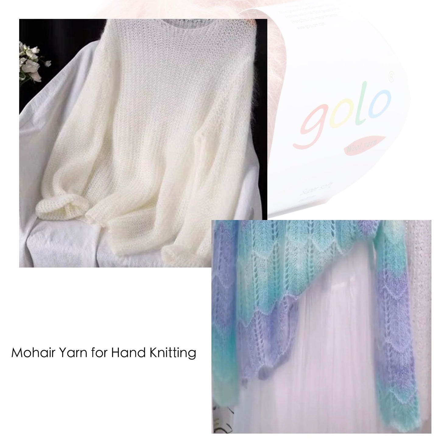golo Cashmere Yarn for Weaving Mohair Yarn for Hand Knitting Wool Yarn for Weaving