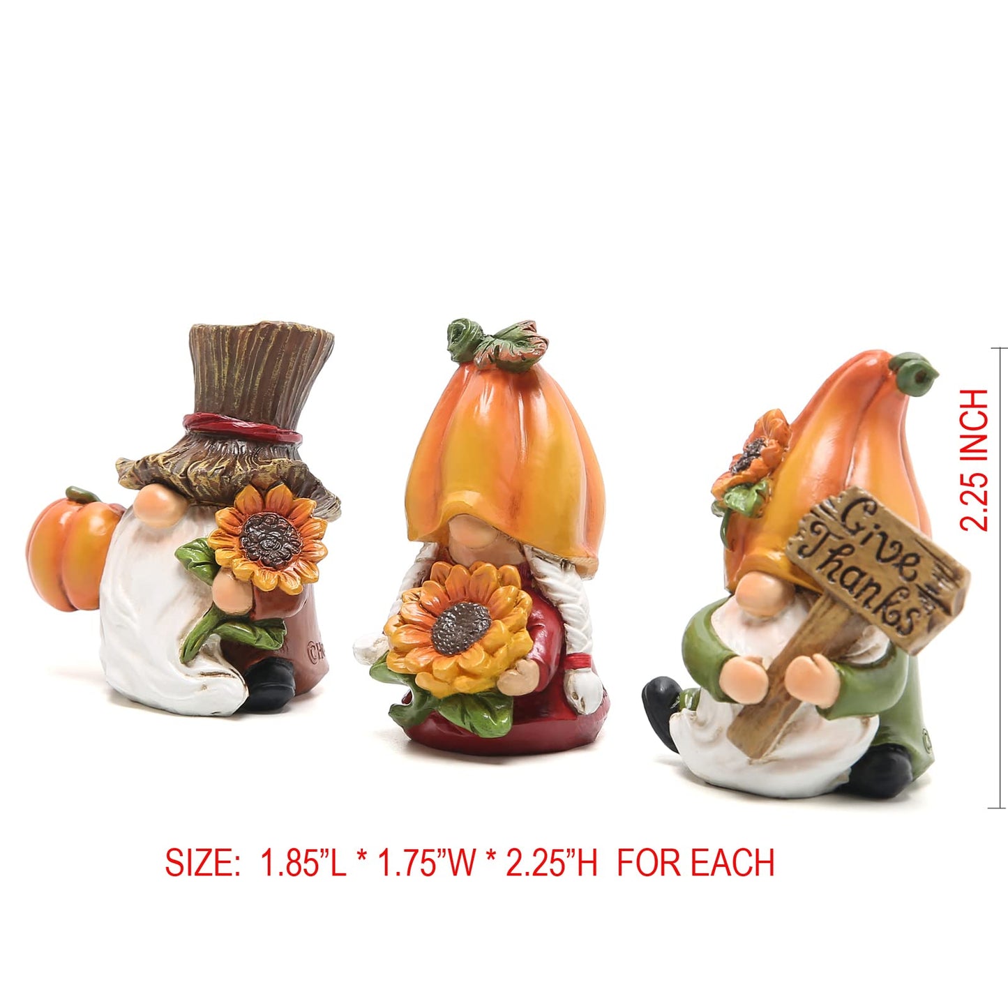 3pcs Fall Thanksgiving Pumpkin Gnomes Decorations Handmade Swedish Tomte Elf for Fall Decor Gift - Thanksgiving Party Home Gnomes Decor - Autumn Gifts