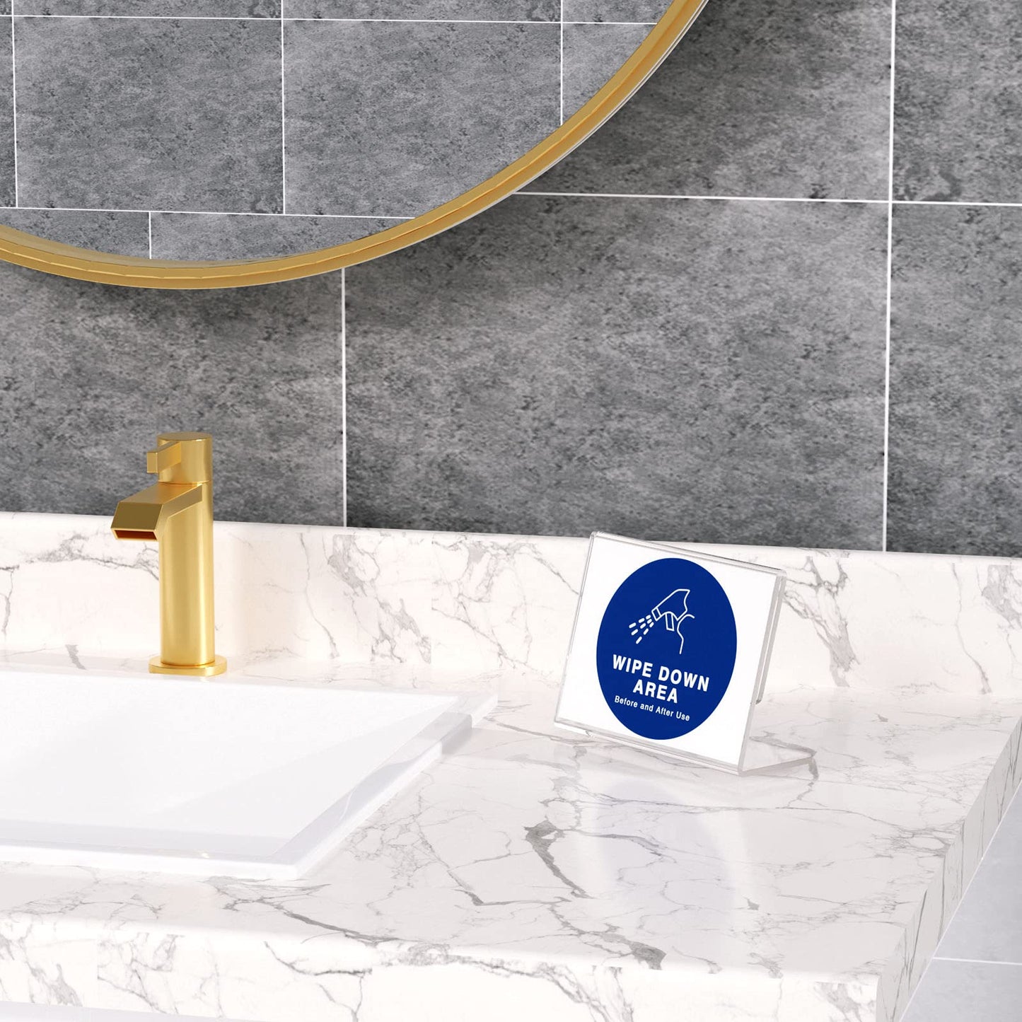 Slanted Back Acrylic Sign Holder 6 x 4 Inches, Clear Plastic Sign Holder Paper Display Table Stand for Office, Store, Restaurant -Horizontal (6 Pack)