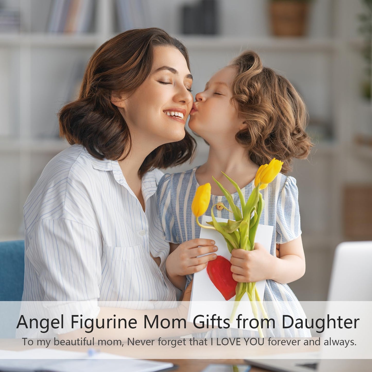 Kohehe Gifts for Mom,5.12" Mom Gifts Angel Figurine,Mom Birthday Gifts,Sentimental Gift for Moms on Birthday and Mother's Day
