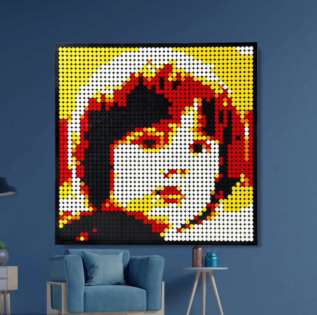Amalia Personalized Mosaic Portrait Custom Building Kit Pixel Great Wall Art Decoration Customized Your Own Photo Picture-Energetic(L/15.1"x15.1")