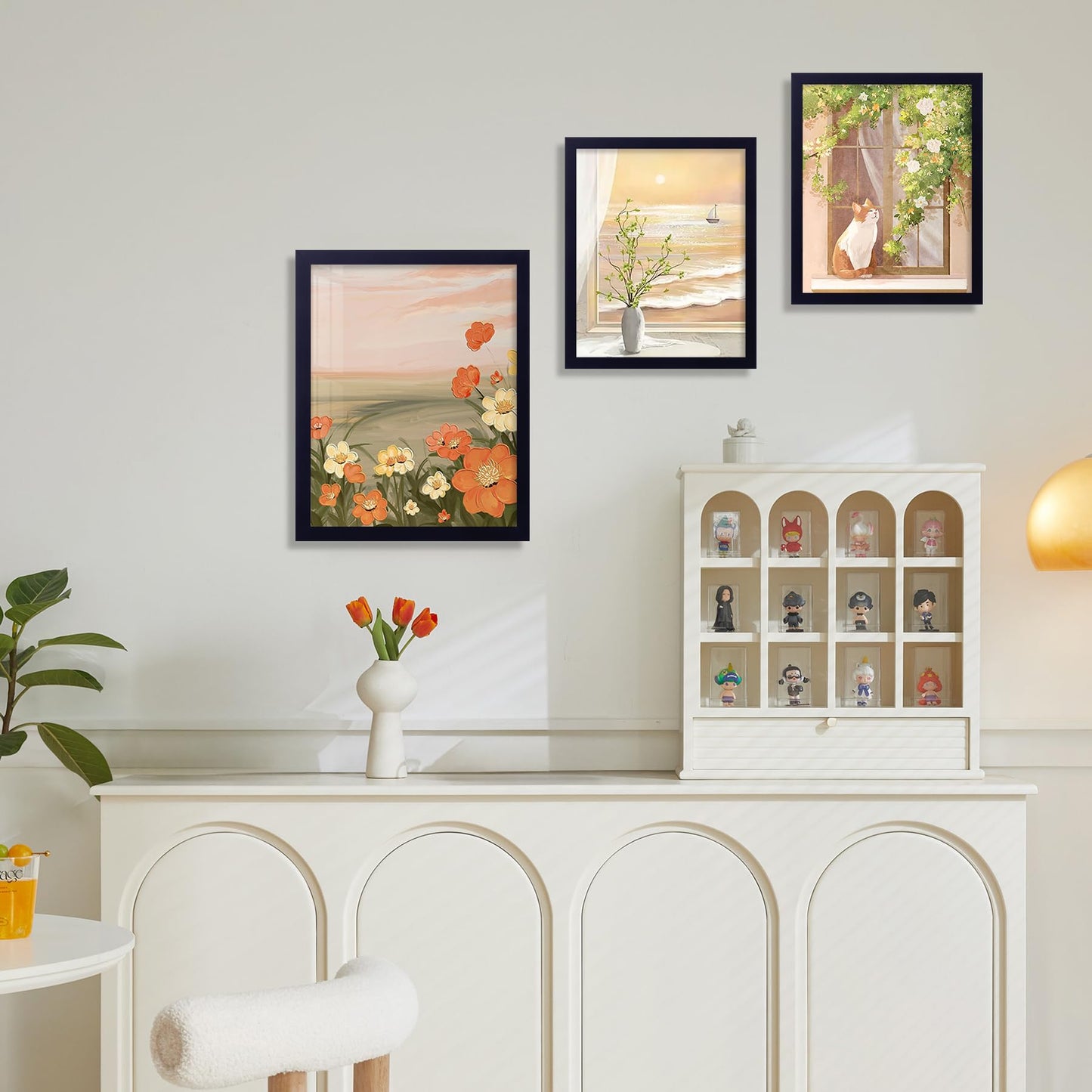 8x10 Picture Frame, Display Pictures 5x7 with Mat or 8x10 without Mat, Black Engineered Wood Photo Frame with Plexiglass for Wall & Tabletop Display, Picture Frames 8x10 Set of 1