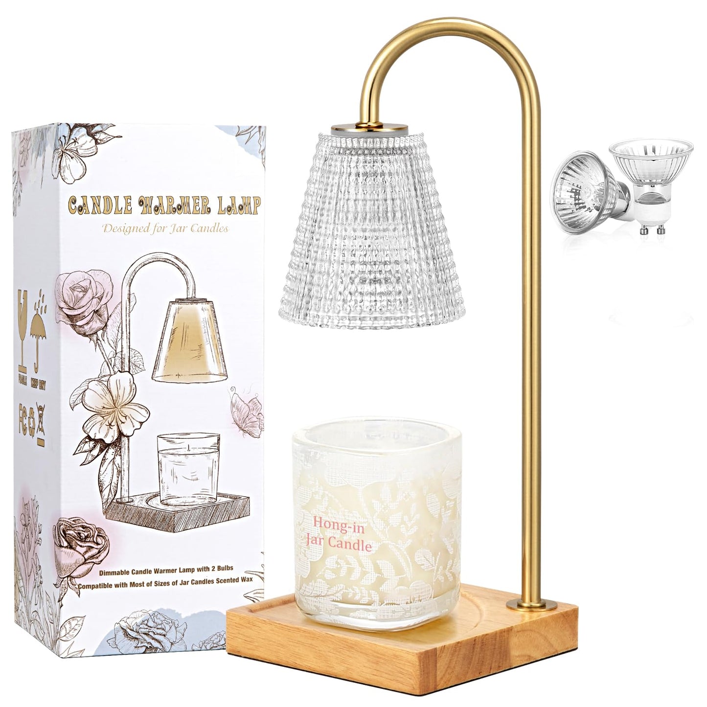 Hong-in Candle Warmer Lamp with Timer Dimmer,Mothers Day Birthday Gifts for Women Mom,House Warming Gifts New Home Room Decor,Wax Warmer for Scented Wax Jar Candles