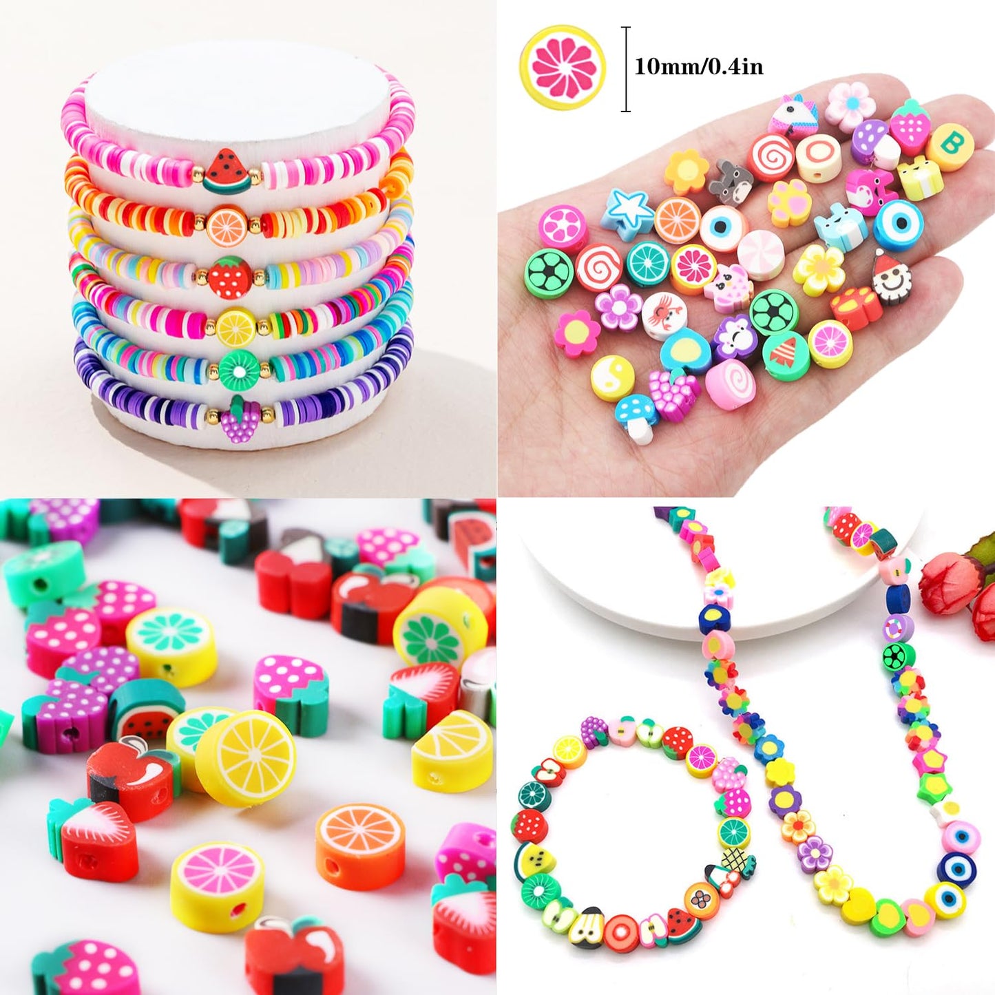 2480pcs Sports Ball Polymer Clay Beads Charms for Friendship Bracelets Making Kit Cute Fun Beads DIY Arts Crafts Birthday Gifts for Kids Girls Baseball Basketball Soccer Rugby Volleyball Football Bead
