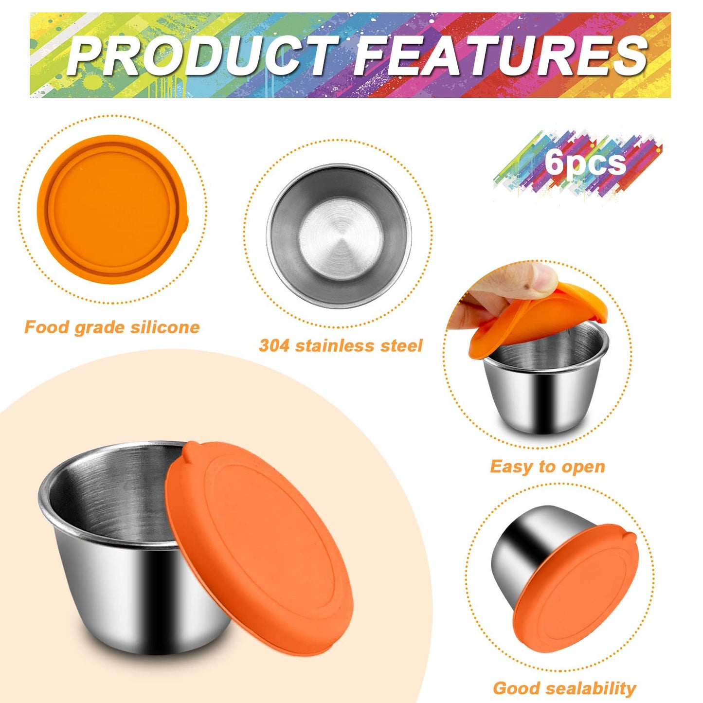 10PCS Food Storage Bags Silicone, Leakproof Reusable Storage Bags, Reusable Snack Bags Silicone for Home Food Storage, Kids School Lunch,Picnic and Travel (Salad Dressing Container)