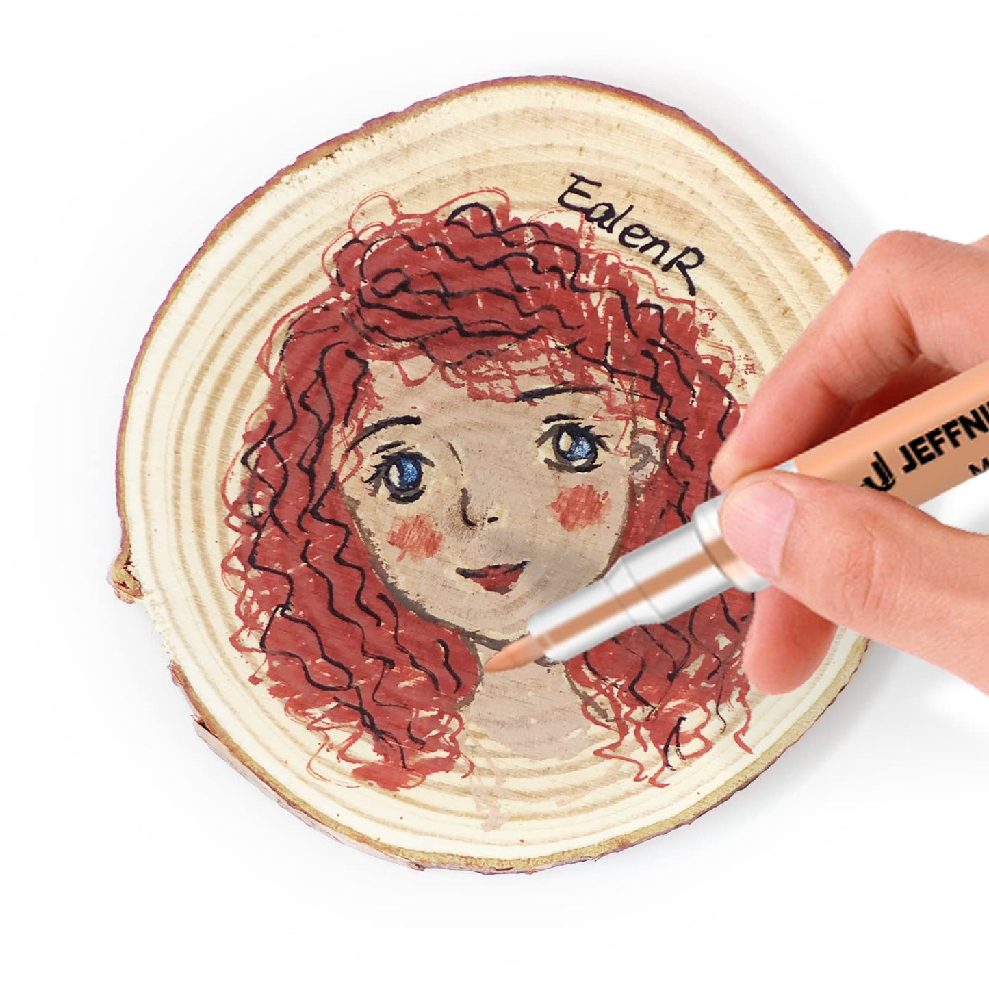 YOOHO Skin Tone Acrylic Paint Pens, Paint Markers for Wood,Glass,Fabric,Rocks Painting Paint Pens (0.7skin tone)