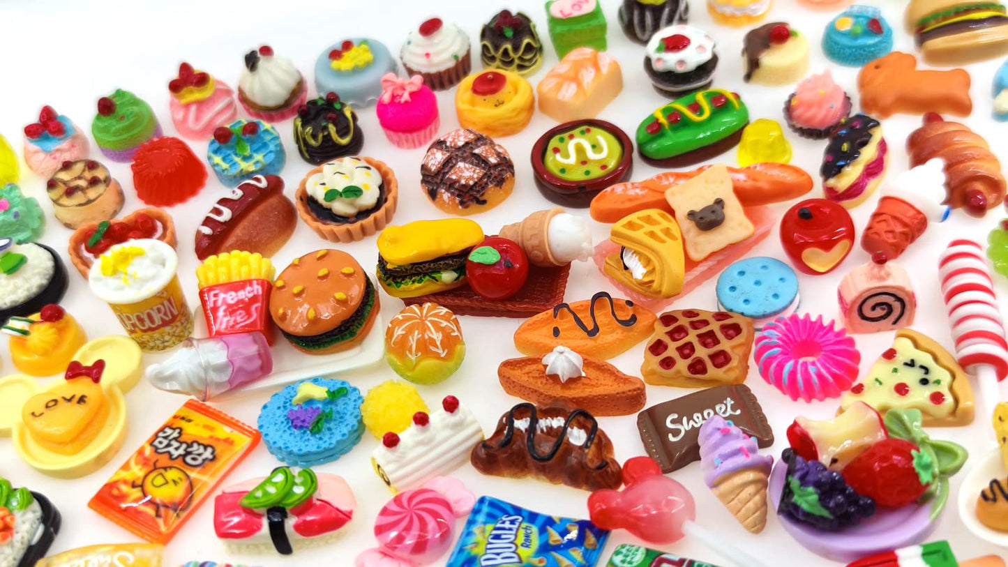 Nuanmu Miniature Food Drink Bottles Pretend Play Kitchen Game Party Toys (10 Bottles + 10 Foods（Random）)