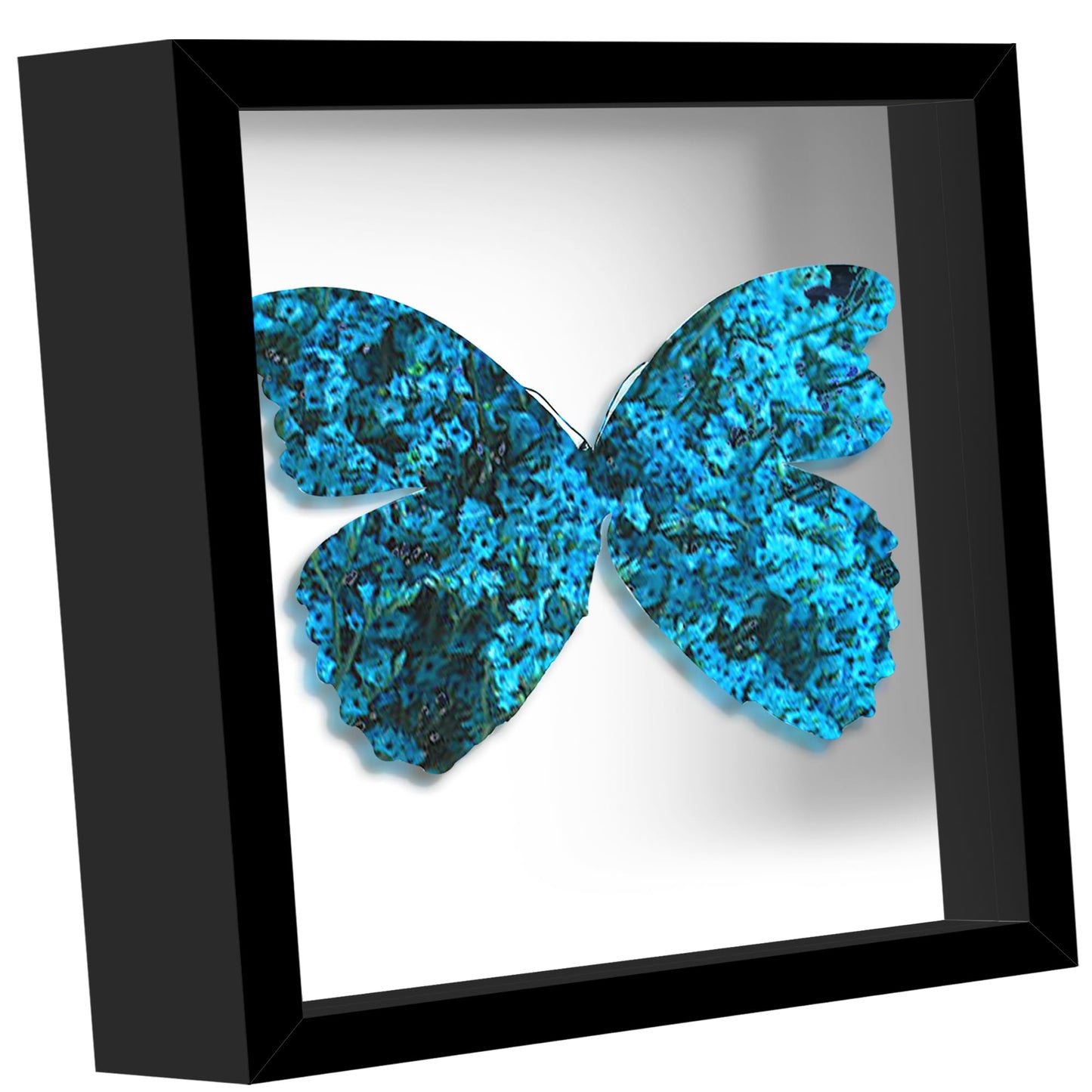 Picrit 5x5 Shadow Box Frame, Display Case Box with High Definition Real Glass and Black Back for Memorabilia, Baby Items, Wedding Memories, Crafts, Tickets and Photos, Black