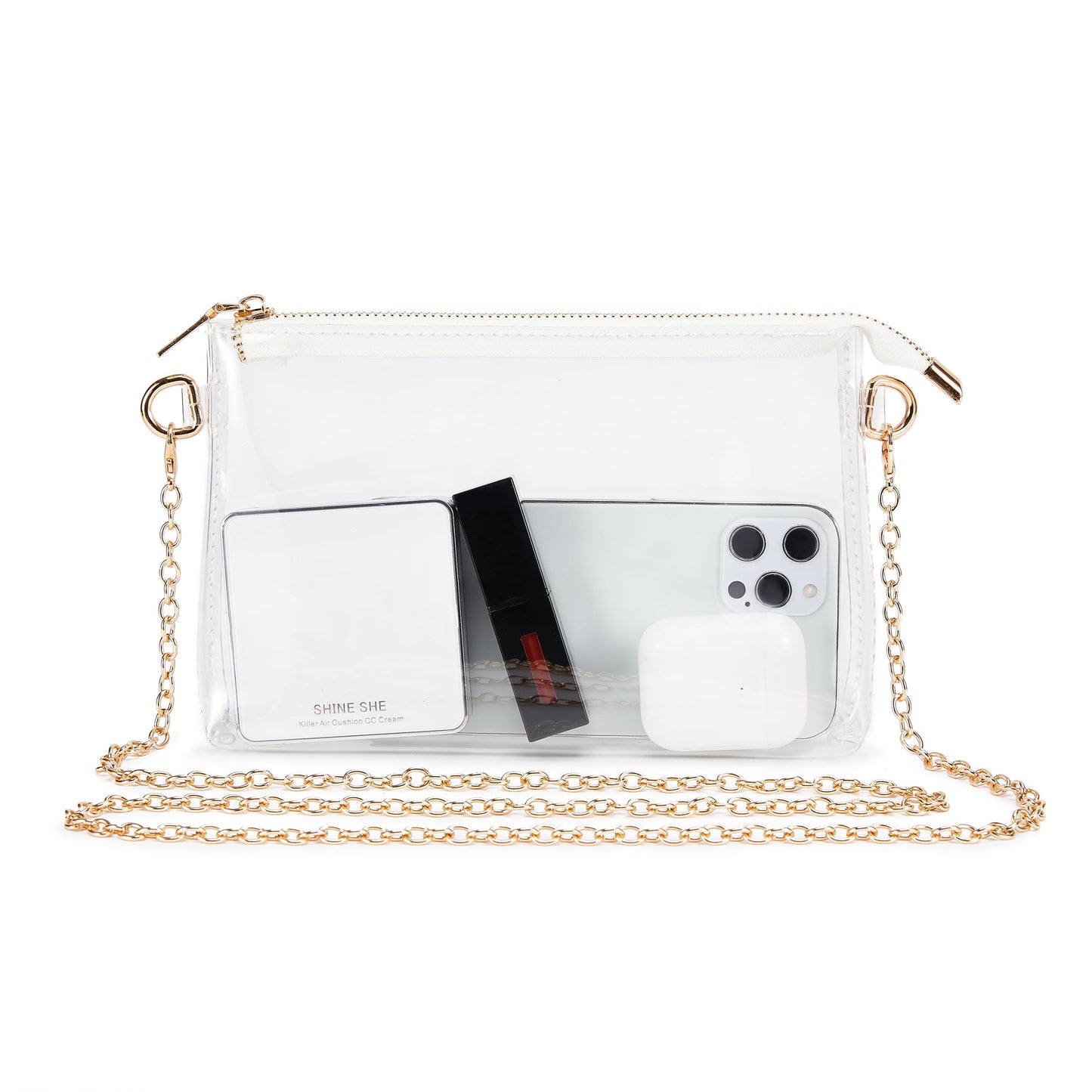 COZYOFFI Clear Bag Stadium Approved: Suit for Quick Security Check - Small Transparent Purse for Women