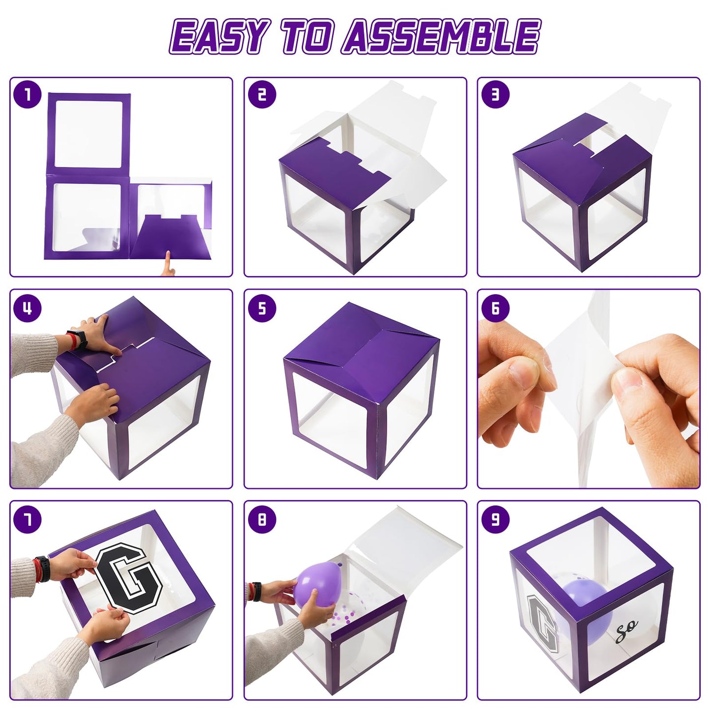 Graduation Decorations 2026 Graduation Party Decorations Set of 4 Boxes with 129pcs Balloons Arch Garland Kit Party Supplies for Any Grades Purple