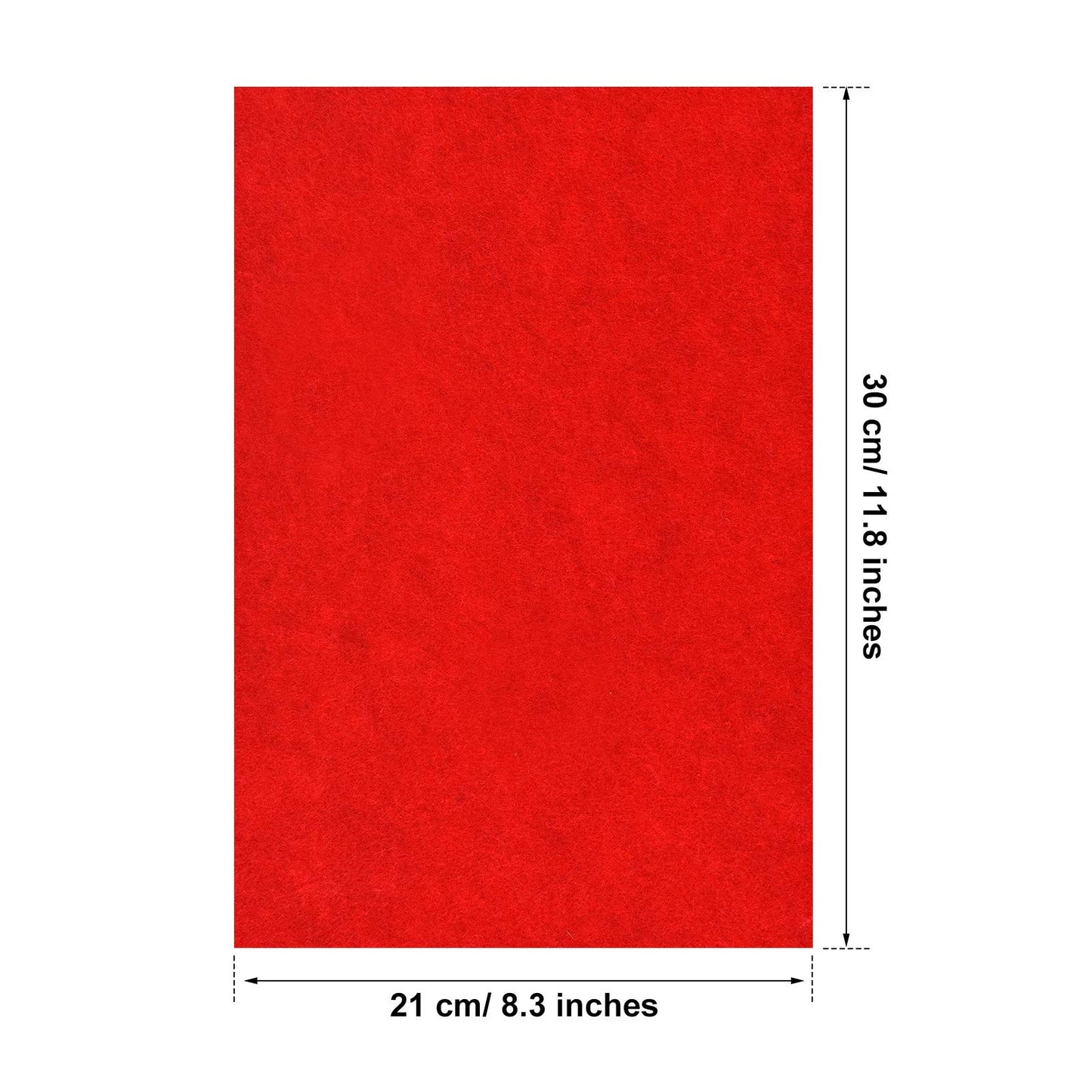 12 Pieces Valentine's Day Red Felt Fabric Pink White Craft Sheets Felt Sewing Fabric Patchwork Wedding DIY Craft Supplies, 11.8 x 8.3 Inches