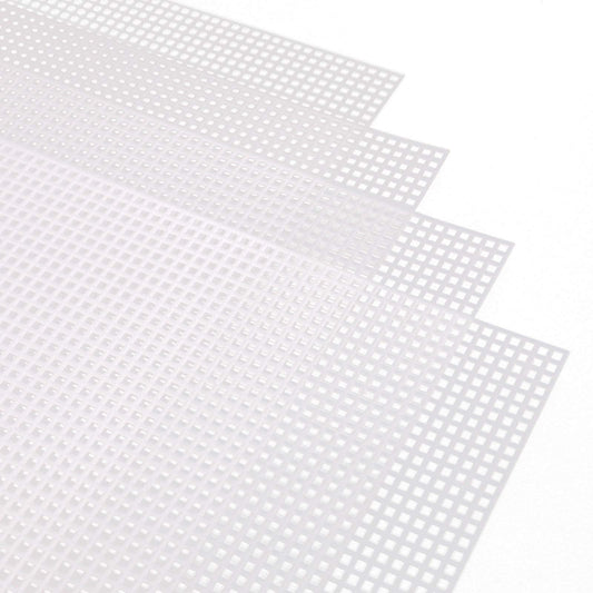 SAVITA 6 Sheets of Plastic Mesh 7 Needlework Canvas for Embroidery and Knitting and Crochet Projects