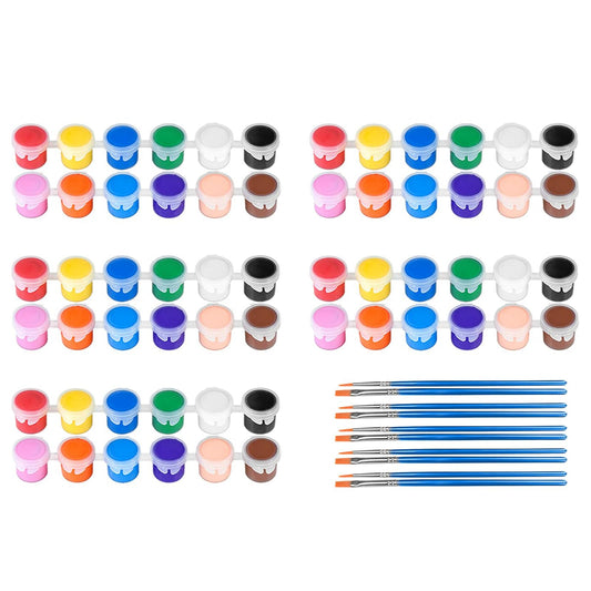 5 Pack Mini Acrylic Paint Set,12 Colors Acrylic Paints Strips for Adults Craft Paint,70 PCS Painting Kit Container Strips Storage, Perfect for Home Birthday Party Favors……