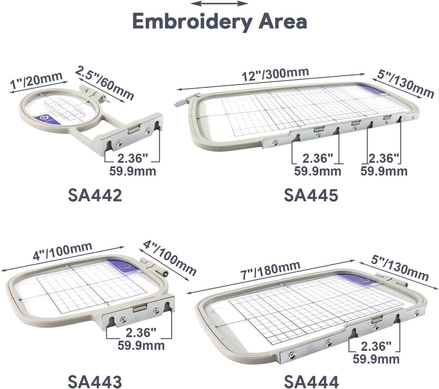 Sew Tech Embroidery Hoops for Brother PE900 PE800 SE2000 SE1900 PE770 780D PE700 PC6500 Brother Innovis 1250 700 Babylock Embroidery Machine Hoop