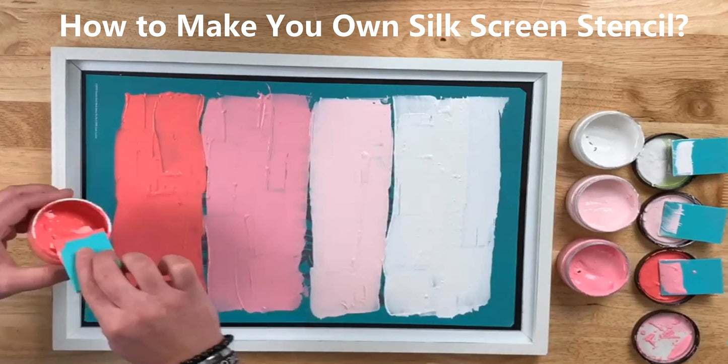 JAJADO 5 Packs Mini Squeegee, Silk Printing Squeegees for Chalk Paste, Self-Adhesive Stencil Screen Scraper Printing Tool Small Squeegee Turquoise Silicone for Transfer Chalk Paint Stencil Ink