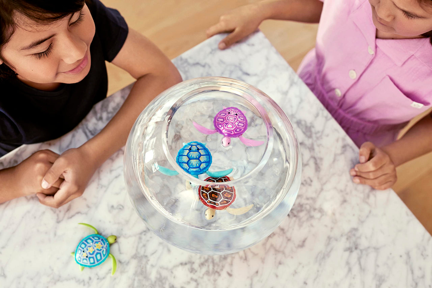 Robo Alive Robo Turtle Robotic Swimming Turtle (Green + Pink) by ZURU Water Activated, Comes with Batteries, Exclusive (2 Pack)