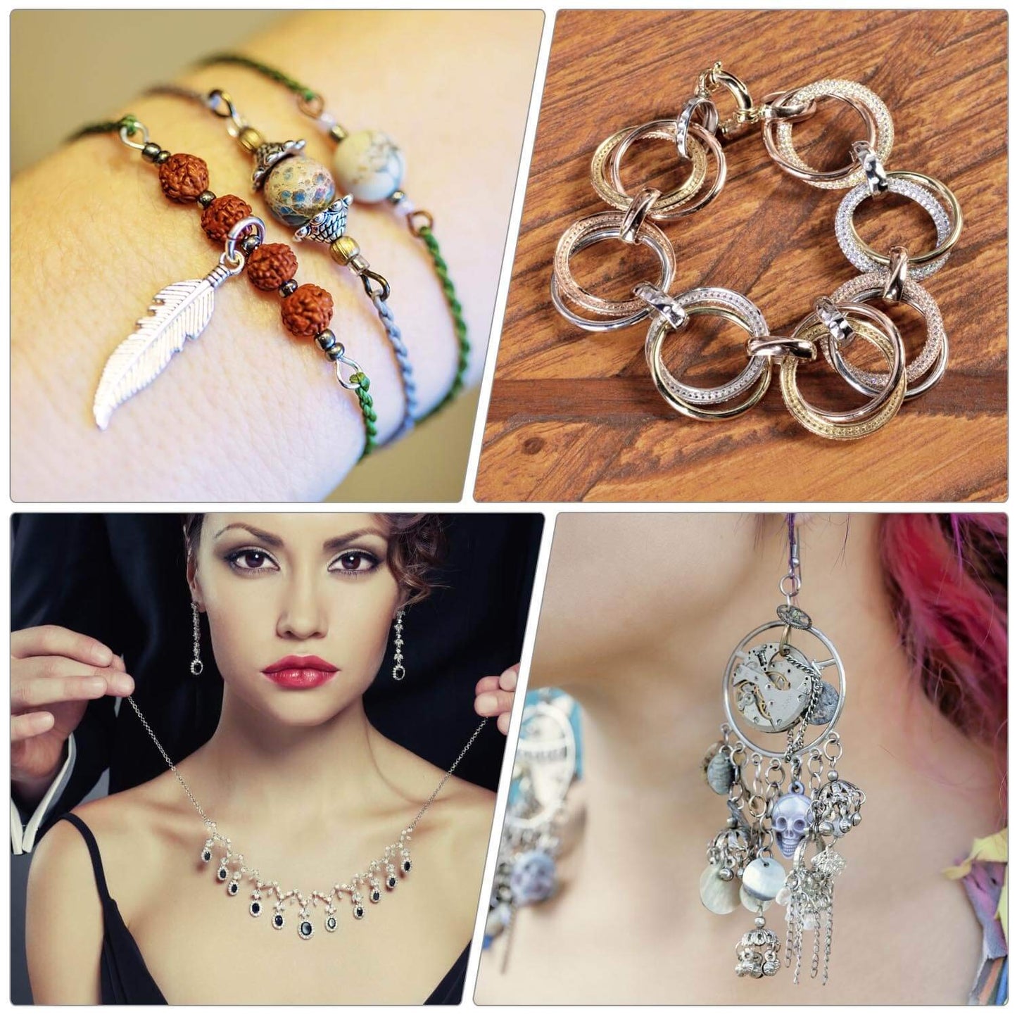 Jump Rings,   2340Pcs Open Jump Rings and Lobster Clasps Jewelry Making Supplies Kit for Necklace and Jewelry Repair