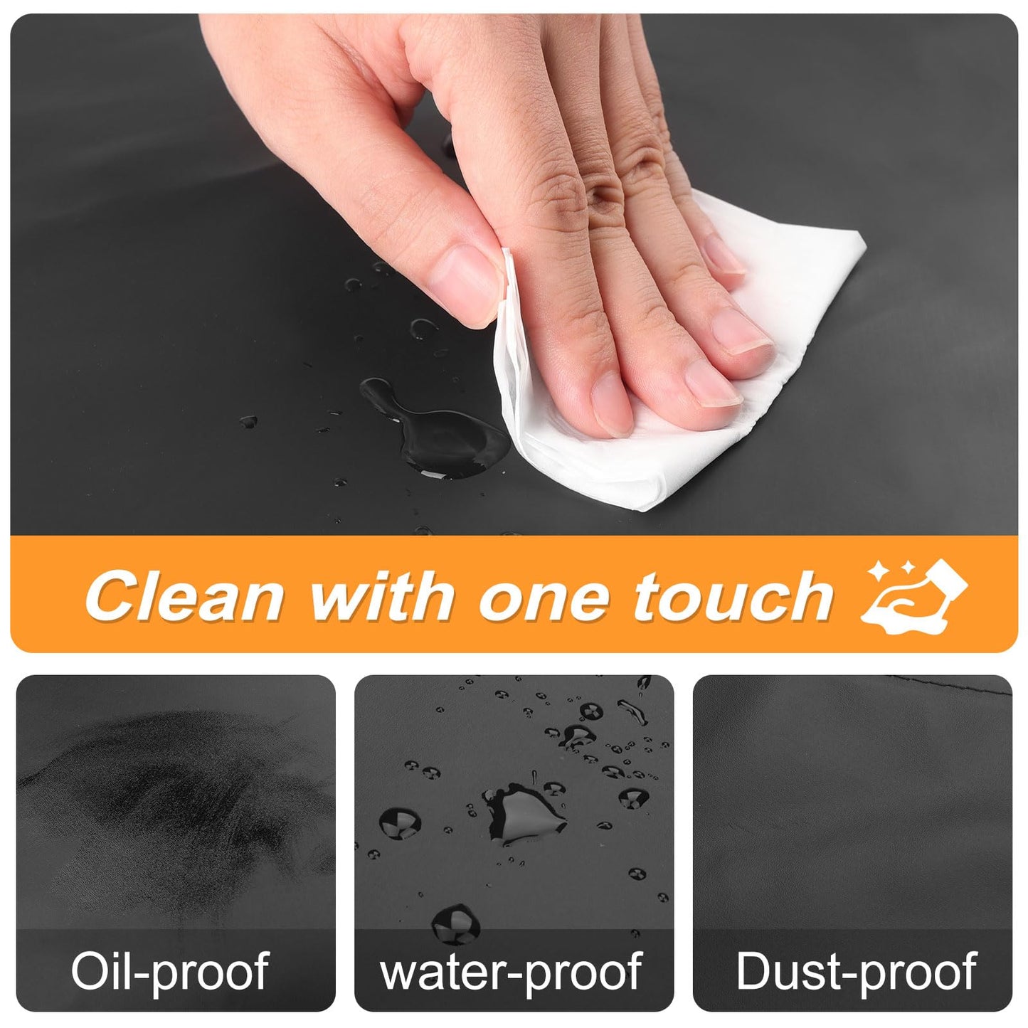 4 Pack Waterproof Rubber PVC Apron Adjustable Dishwasher Apron-Women Men Heavy Duty Work Apron for Dishwashing Chemical Lab Butcher Grooming Black