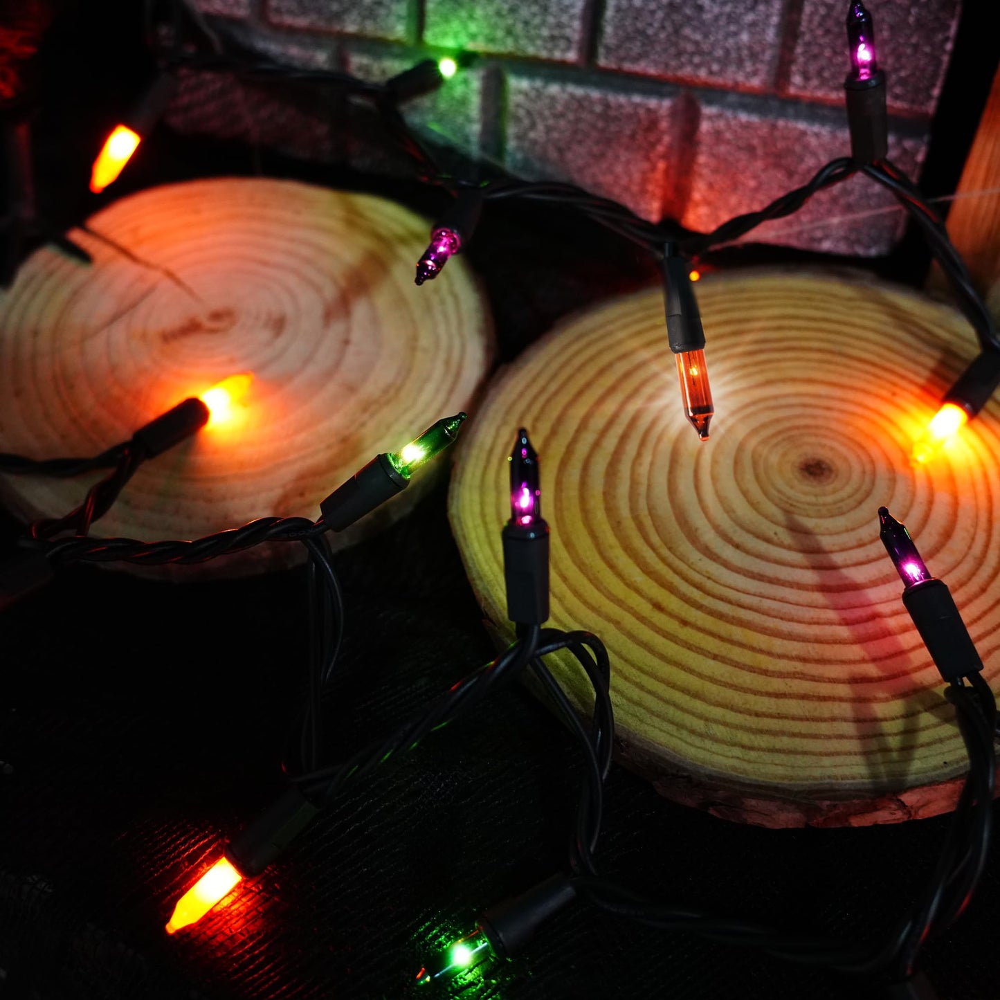 Purple Orange and Green Halloween Lights, 20FT 100 Count Incandescent Mini String Lights, Waterproof Halloween Decorations for Outdoor Indoor Patio Home Party Garden Yard Decor