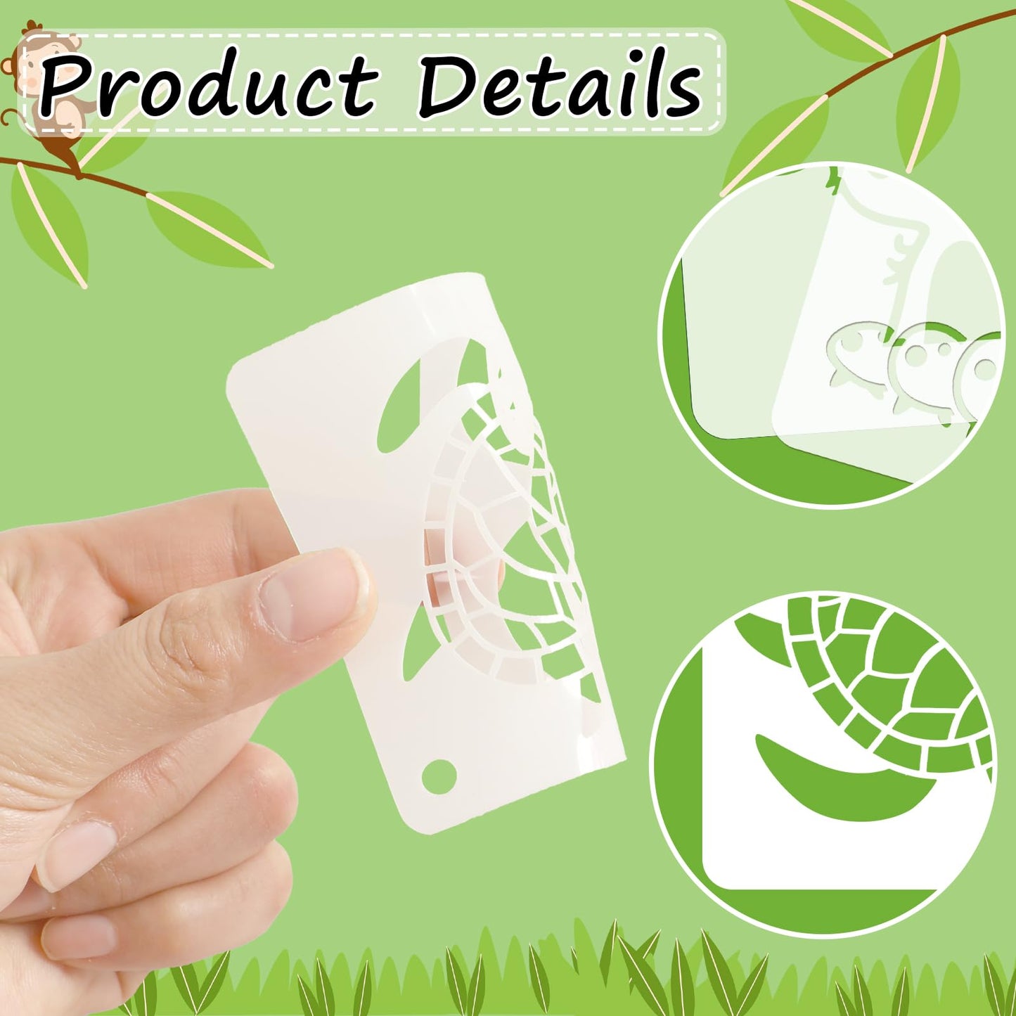 JULMELON Animal Stencils 20Pcs Animal Stencils for Drawing Kid for Painting on Wood Cute Baby Style DIY Art (3 x 3 inches)