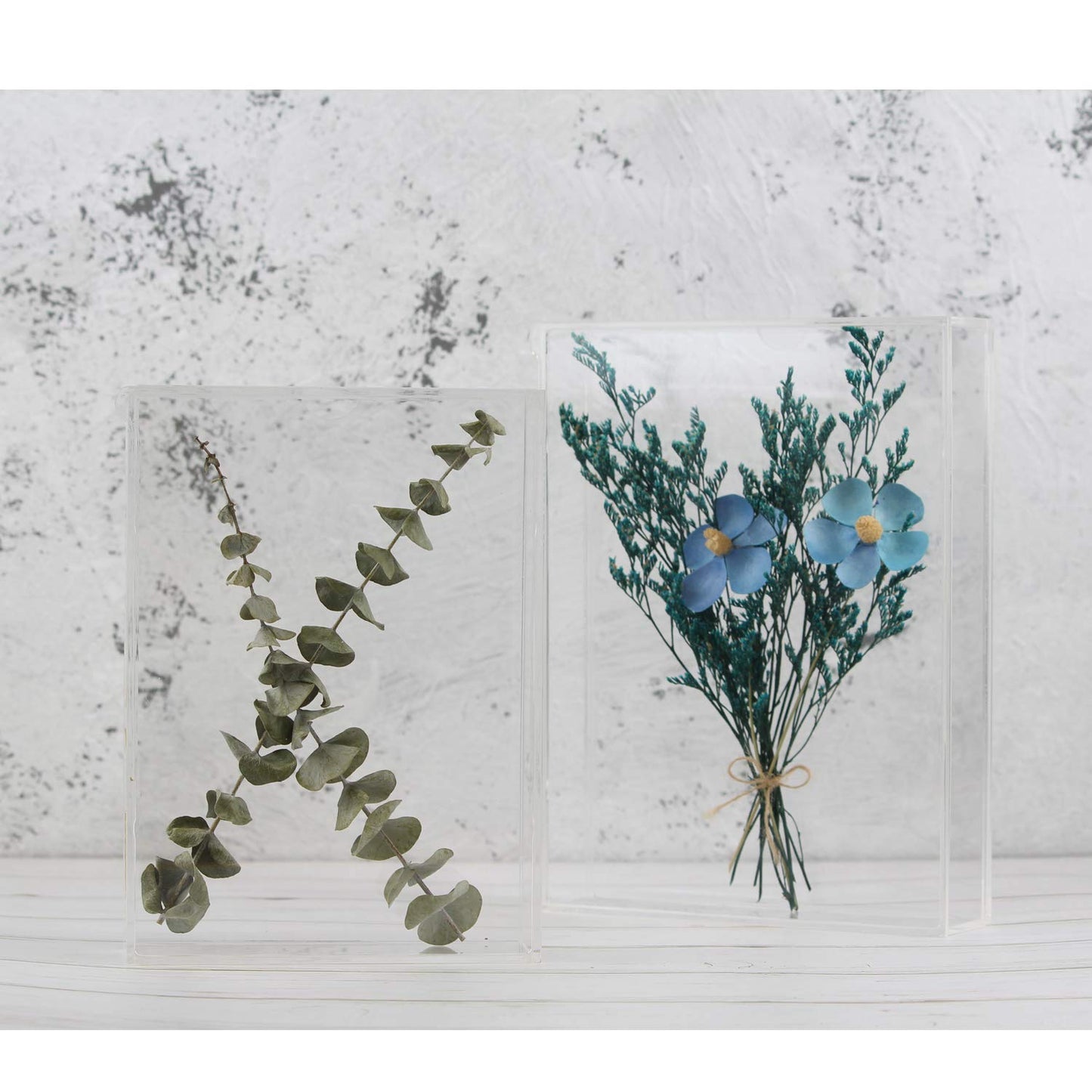 MarccTipton 6x8 Shadow Box Frame, Acrylic Photo Picture Frame, DIY Tabletop Display Case, All Clear Memory Box for Dried Flowers/Kids Room/Birthday/Wedding/Party/Shop Decor (1.1” Interior Depth)