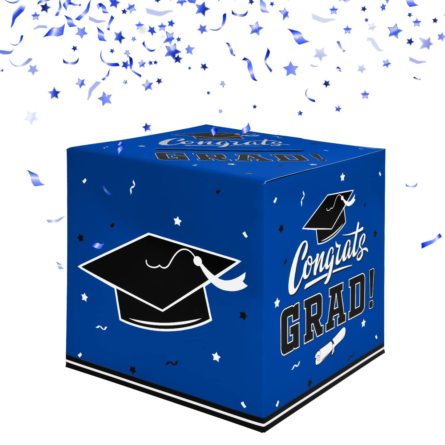 Gatherfun Graduation Decorations 2026 Graduation Box Graduation Card Box for Graduation Gift Graduation Party Favors Decor Party Supplies Blue