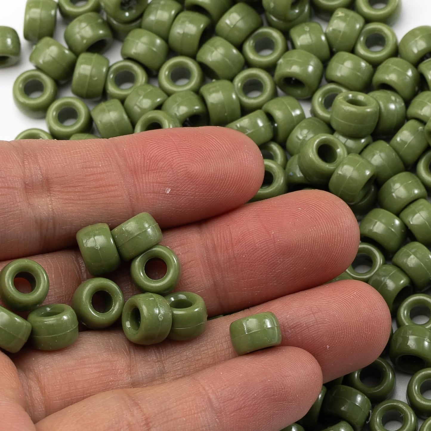 Gxueshan 1000 Pcs Acrylic Pony Beads 6x9mm Bulk for Bracelet Necklace Jewelry Making Earring Hair Braiding Kandi Beads