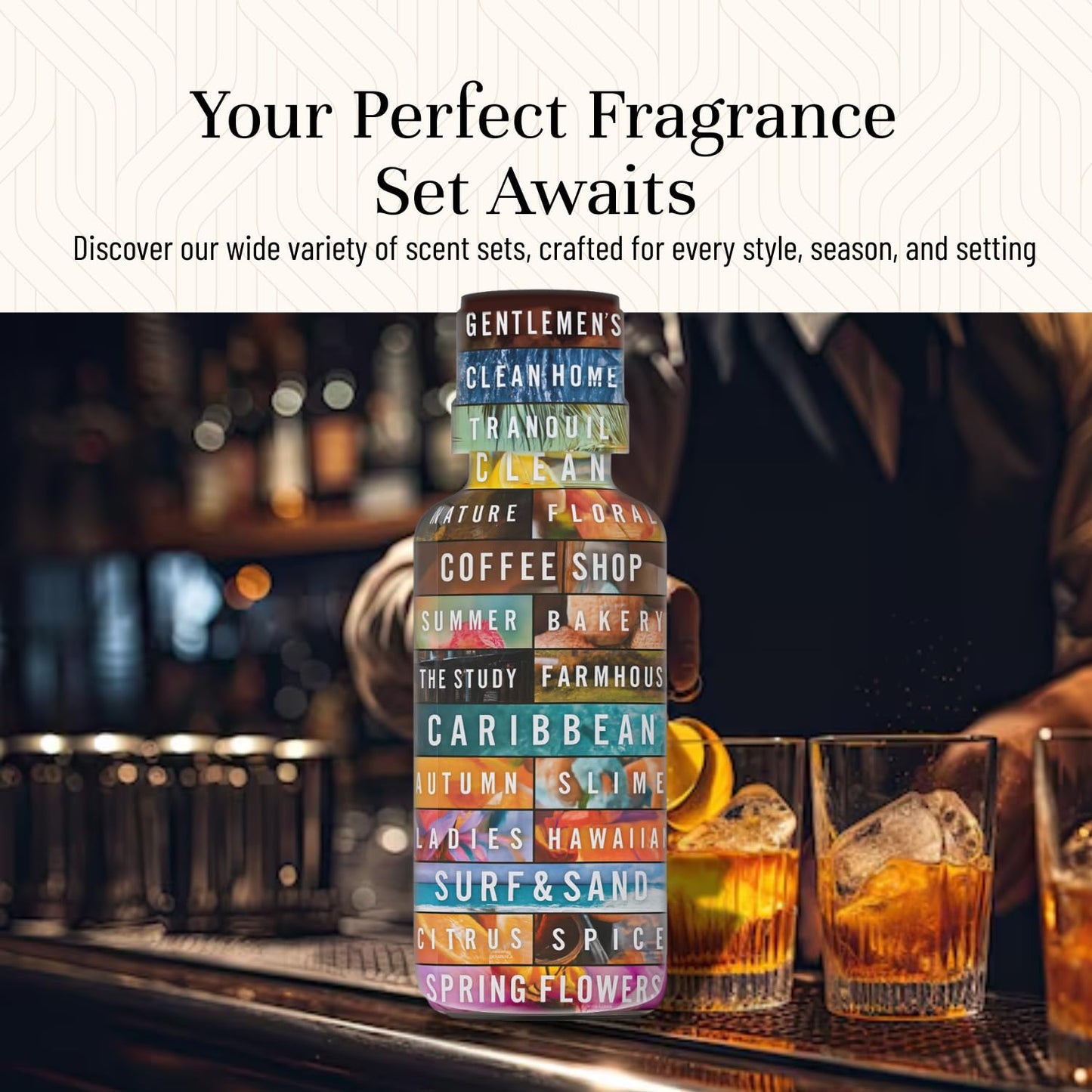 Fragrance Oils for Diffusers for Home Gentlemen's Set Fragrance Scents for Candle Making - Soap Making Supplies - Car Diffuser Scents - Essential Home Gift Set - Cedar, Sandalwood & More