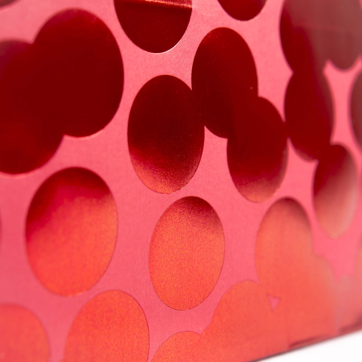 13" Large Gift Bag with Tissue Paper (Red Foil Dots) for Christmas, Father's Day, Birthdays, Graduations, Valentines Day, Sweetest Day or Any Occasion