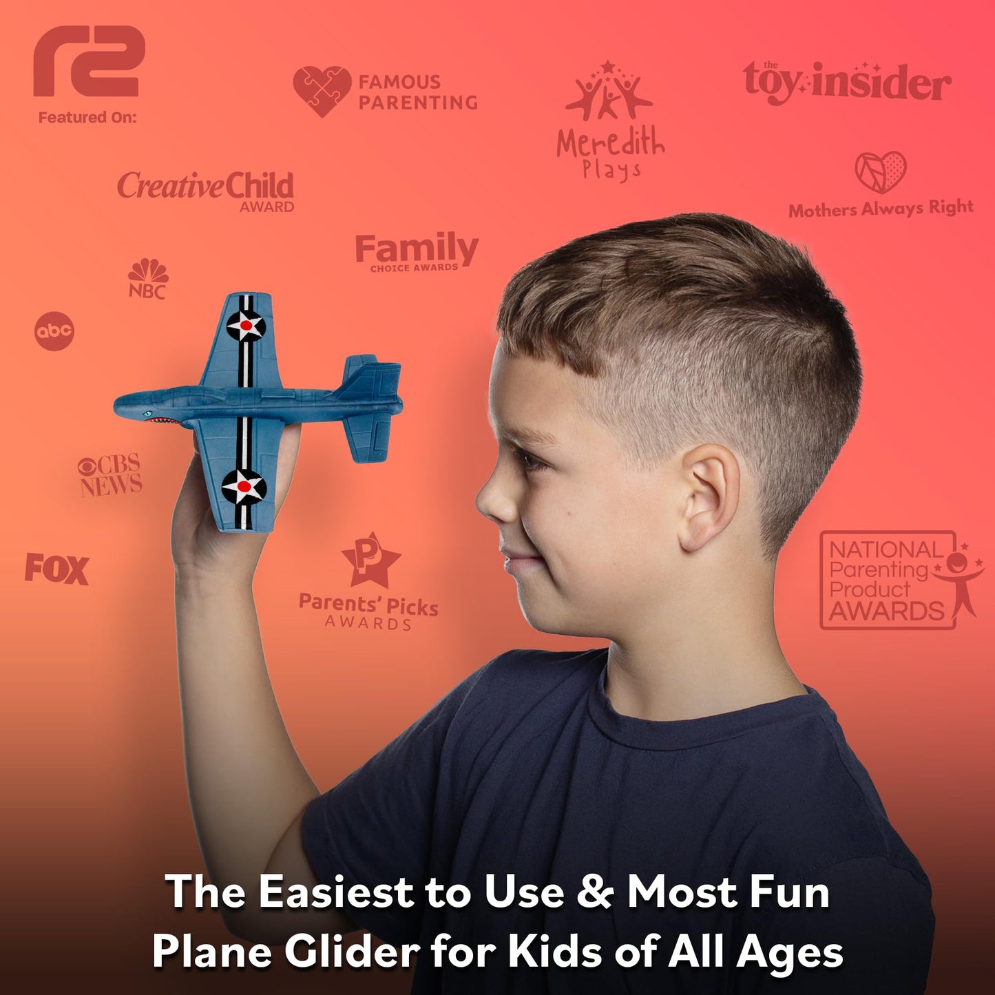 Foam Airplane for Kids: Airplane Toy Glider Plane Styrofoam Airplanes - Best Summer Gifts for Boys for All Ages 4 5 6 7 8 + Year Old - Outside Toys Air Planes Outdoor Army Toys for Kids Presents
