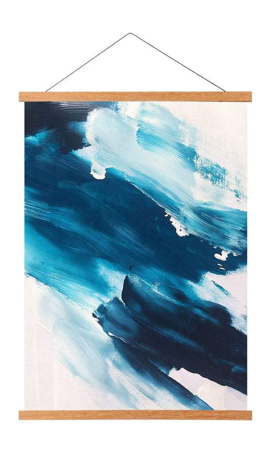 FALAMON Magnetic Poster Hanger Frame, 12x16 12x18 12x24 Teak Wood Magnet Poster Frame for Posters, Prints, Photos, Pictures, Maps, Scrolls, and Canvas Artwork