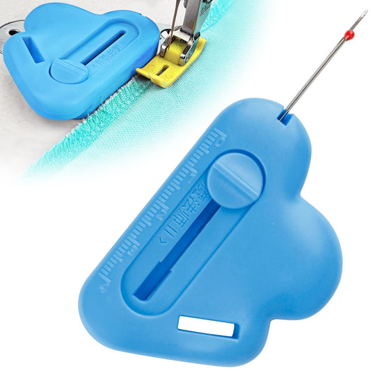 Magnetic Seam Guide for Sewing Machine with Seam Ripper Thread Remover Tool Multifucntional Magnetic Sewing Guide Hemmer with Scale Universal Sewing Supplies and Accessories (Blue)