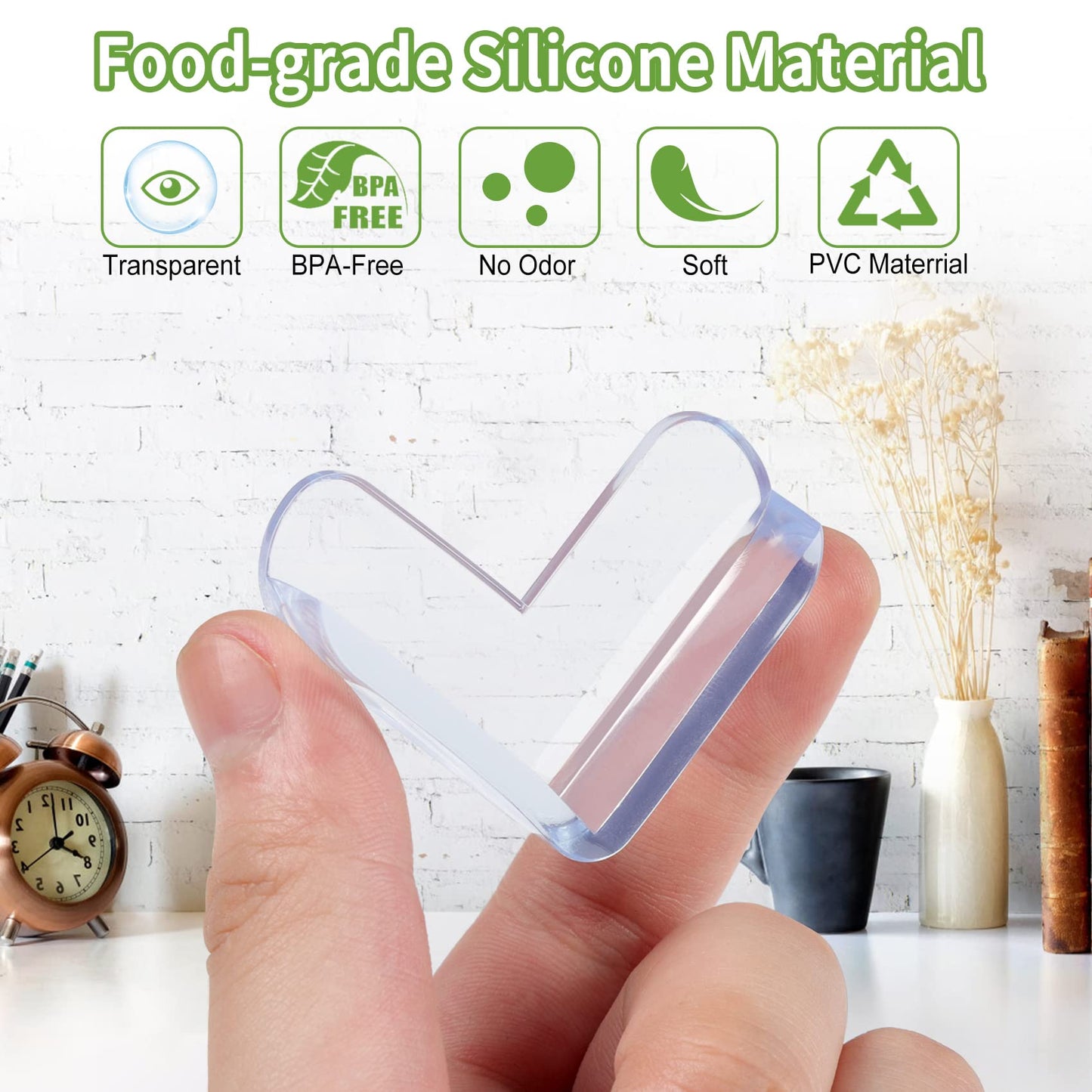 24 Pack Corner Protector for Baby: Baby Proofing Safety Corner Clear Furniture Tablet Corner Protection| Protectors Guards, Baby Proof Bumper & Cushion to Cover Sharp Furniture & Table Edges(L Shape)