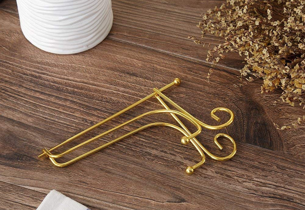 Artliving (2 Pack 4" Iron Display Stand, Gold Small Iron Easel Plate Display Photo Holder Stand, Displays Card,Cookie, Decorative Plates,Artwork