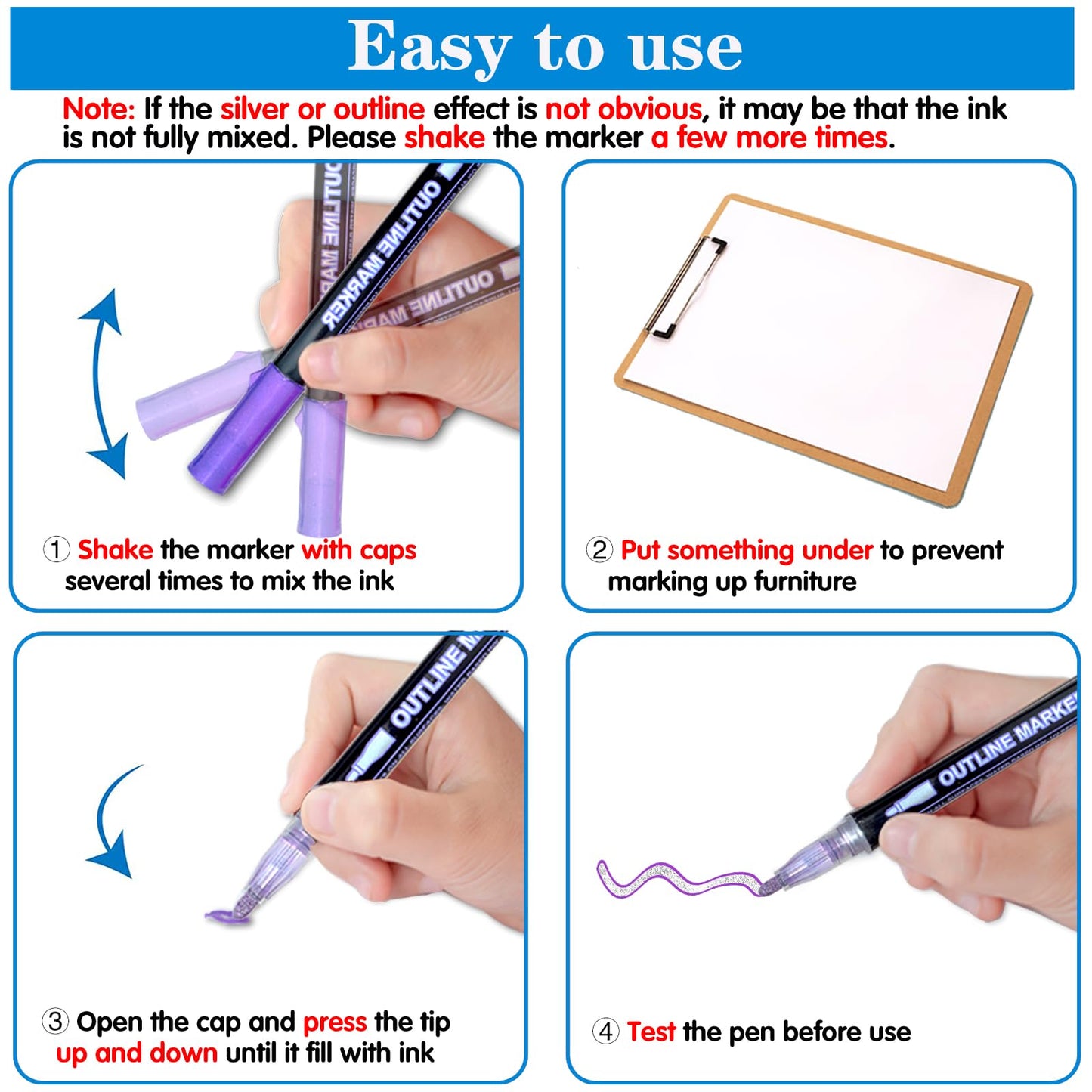 Markers Outline Glitter Gel Pens: 12 Christmas Stocking Stuffers Teenage Tween Teen Girl Gifts Trendy Stuff Cute Arts Crafts Art Supplies Kids Ages 4 6 7 8 9 10 14 16 18 Year Old