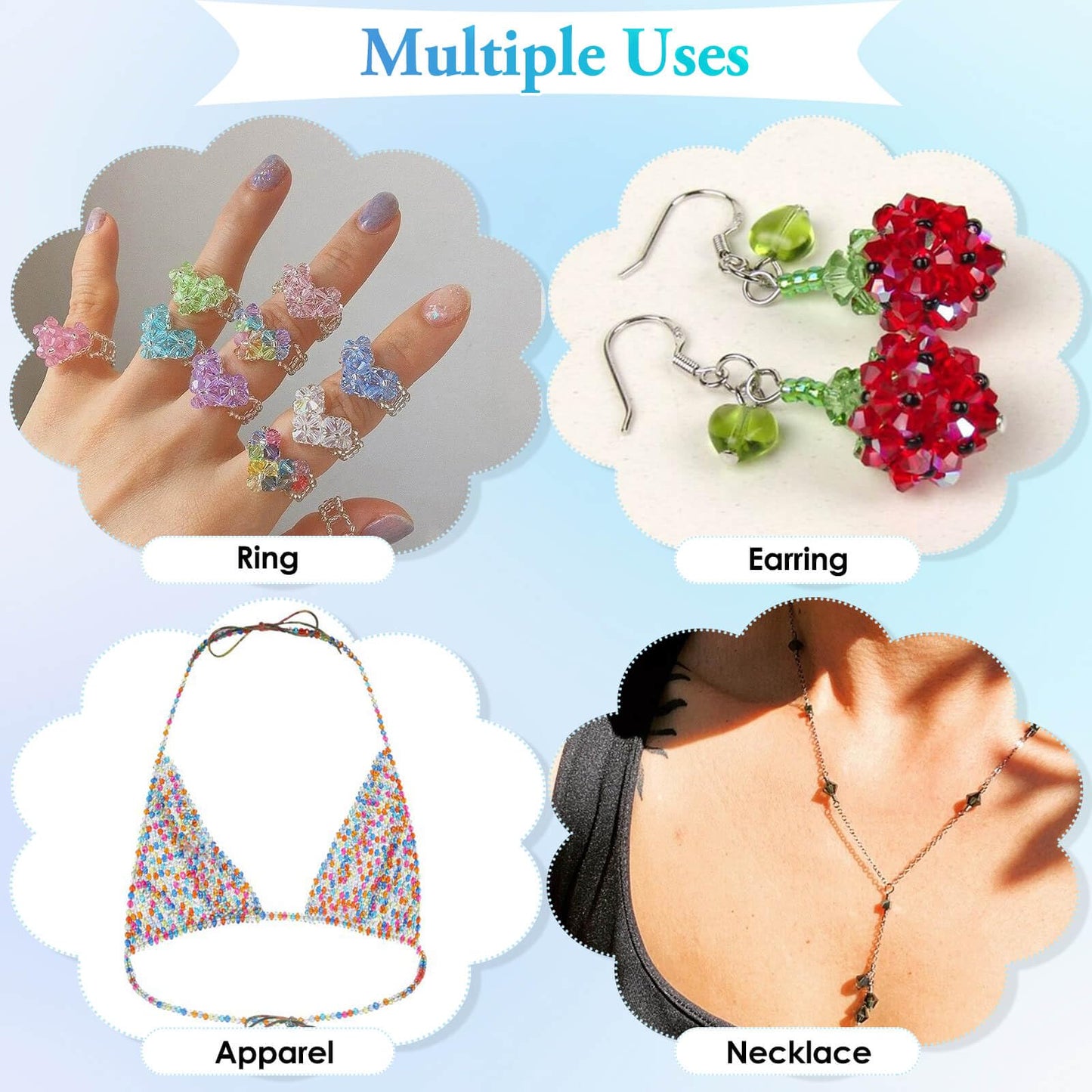 5600Pcs Crystal Beads for Jewelry Making, Tiny Crystal Acrylic Beads Faceted Craft Beads Bicone Gem Beads Jewel for Jewelry Making (4 MM)