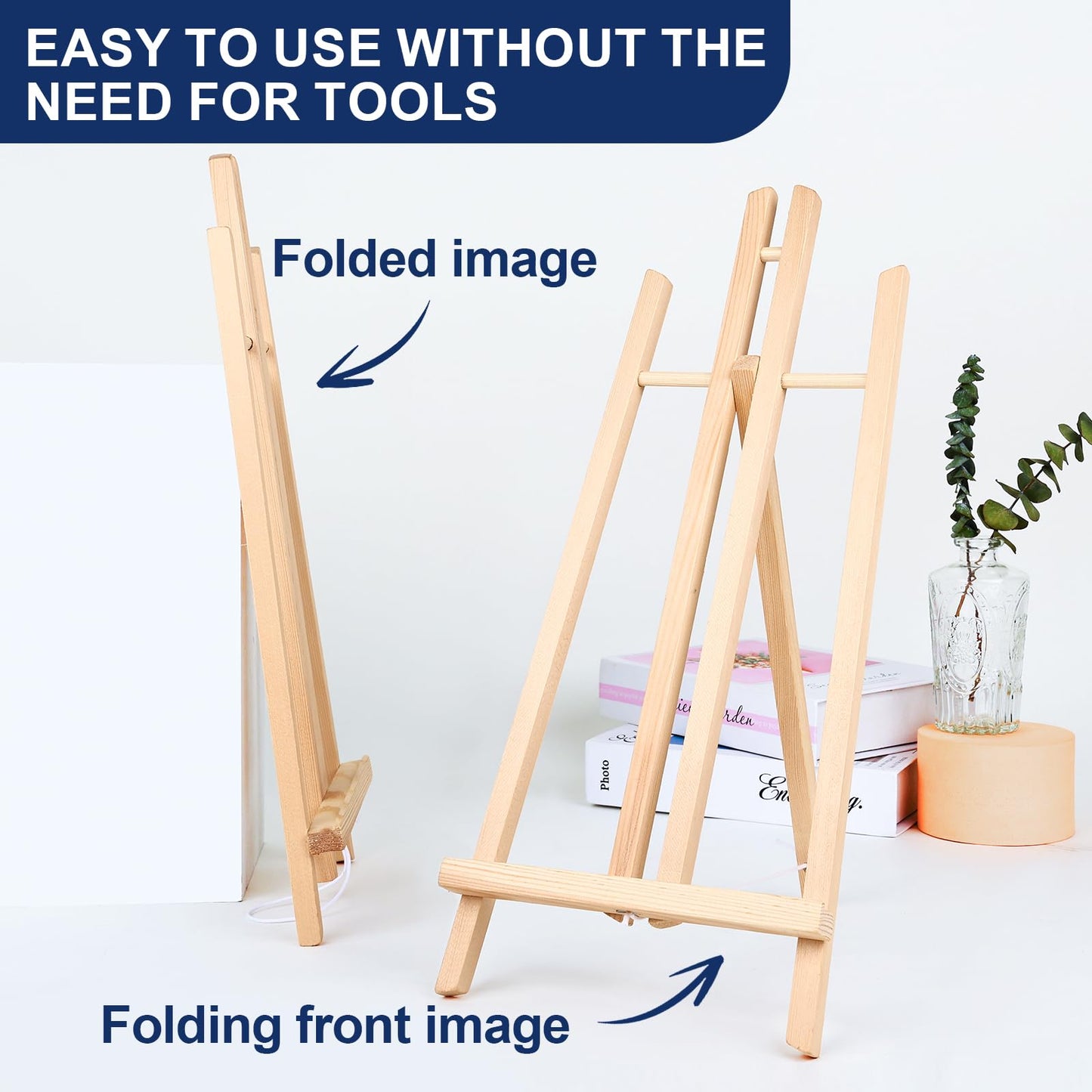 2pcs 17 Inch Tabletop Easels, Easel Stand for Painting,Tripod, Painting Party Easel, Kids Student Desktop Easel for Painting,Paint Easel for Canvas Painting