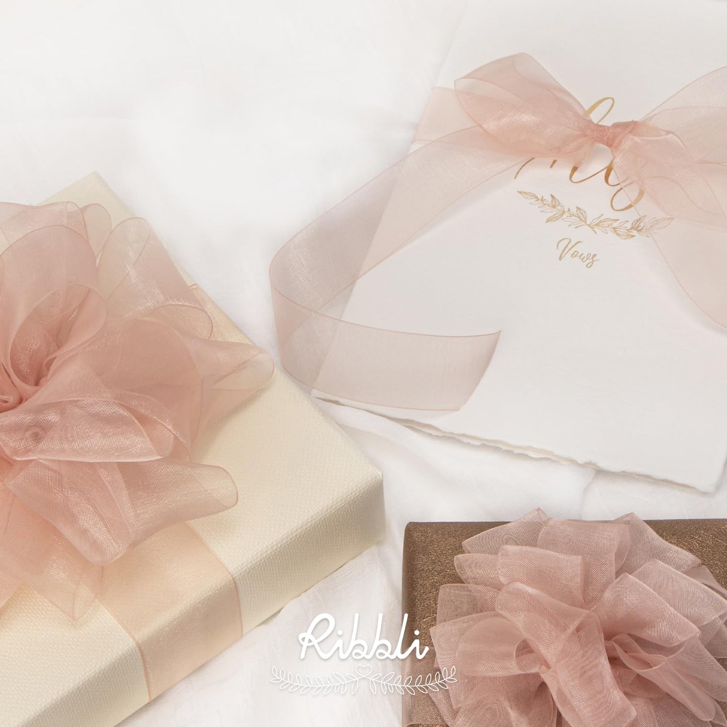 8 Rolls Organza Ribbon 1 Inches Total 80 Yard White Ivory Champagne Gold Rose Gold Dusty Blue Moss Black Sheer Ribbon for Gift Wrapping,Cookie Wrapping,Wedding Decoration