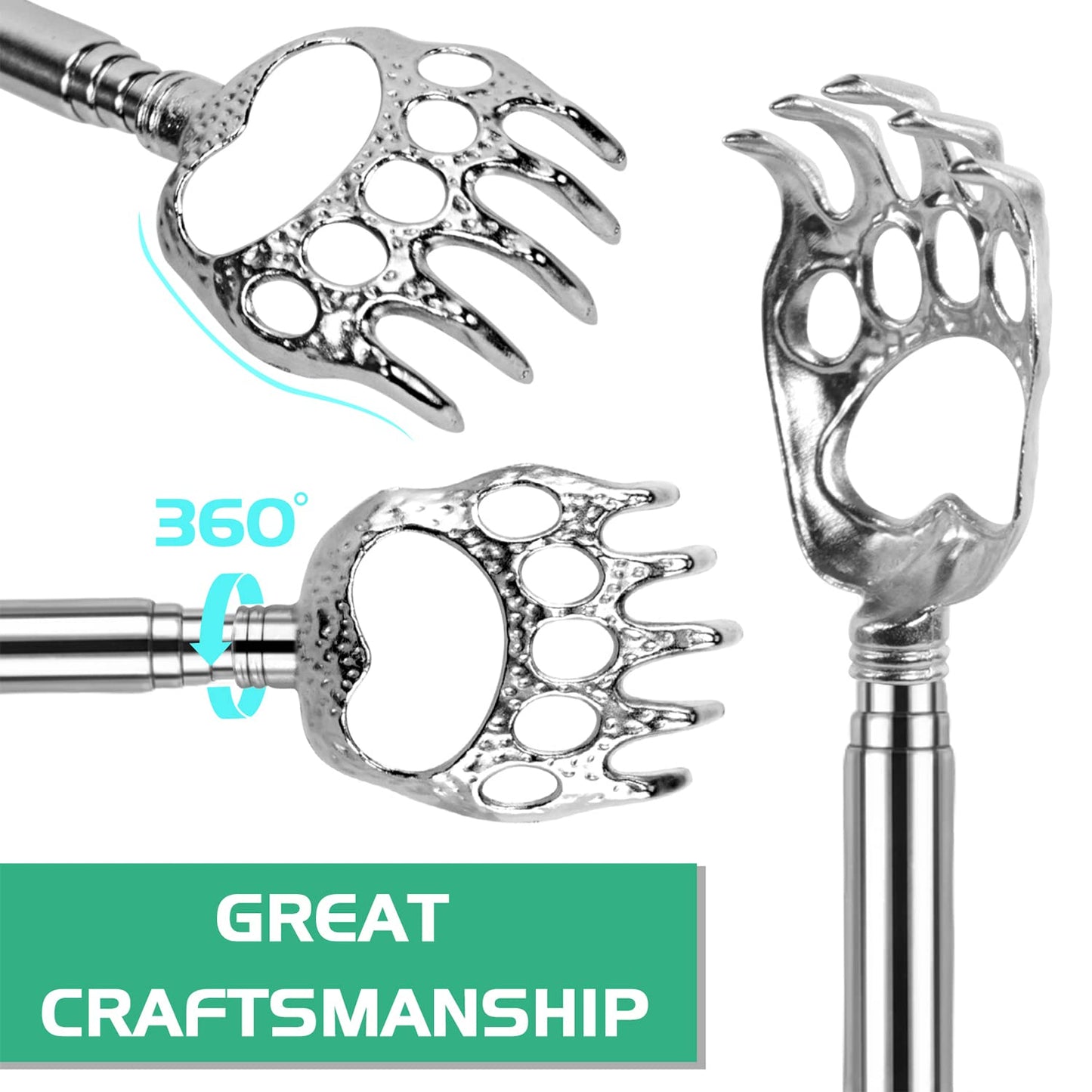 HOFASON 6 Pack Back Scratcher Fathers Day Dad Gifts, White Elephant Gifts for Adults, Stocking Stuffers for Men Women Teens, Prizes for Adults (Muti)