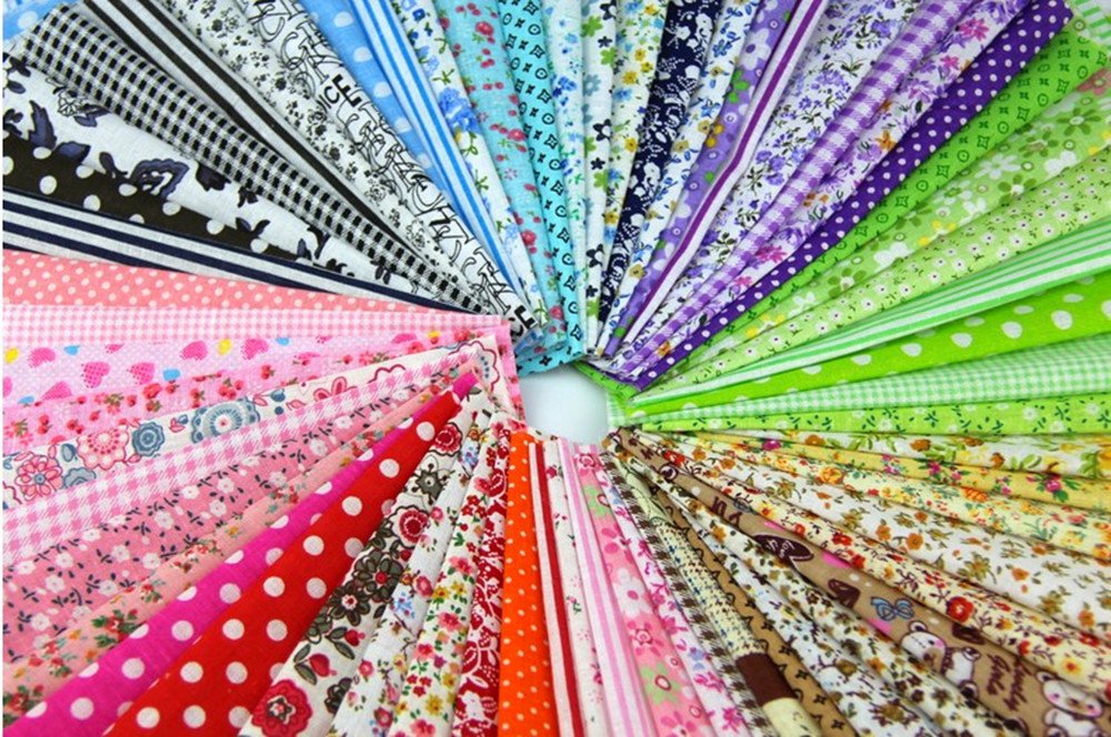 60 Pcs 4" x 4"(10cm x 10cm) Assorted Craft Fabric Bundle Squares Patchwork Fabric Sets for DIY Sewing Scrapbooking Quilting Dot Pattern