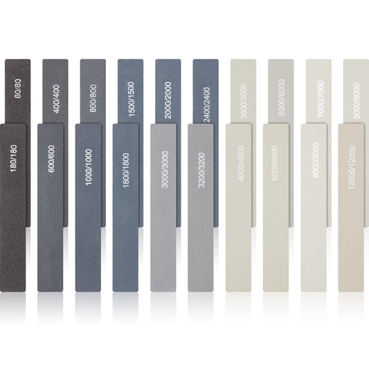 Honoson 20 Pcs Sanding Sticks for Plastic Models Polishing Sticks Assorted Metal and Wood Sanding Tools Accessory for Model Craft Amateur Beginner (Low Grits and High Grits,Classic Style)