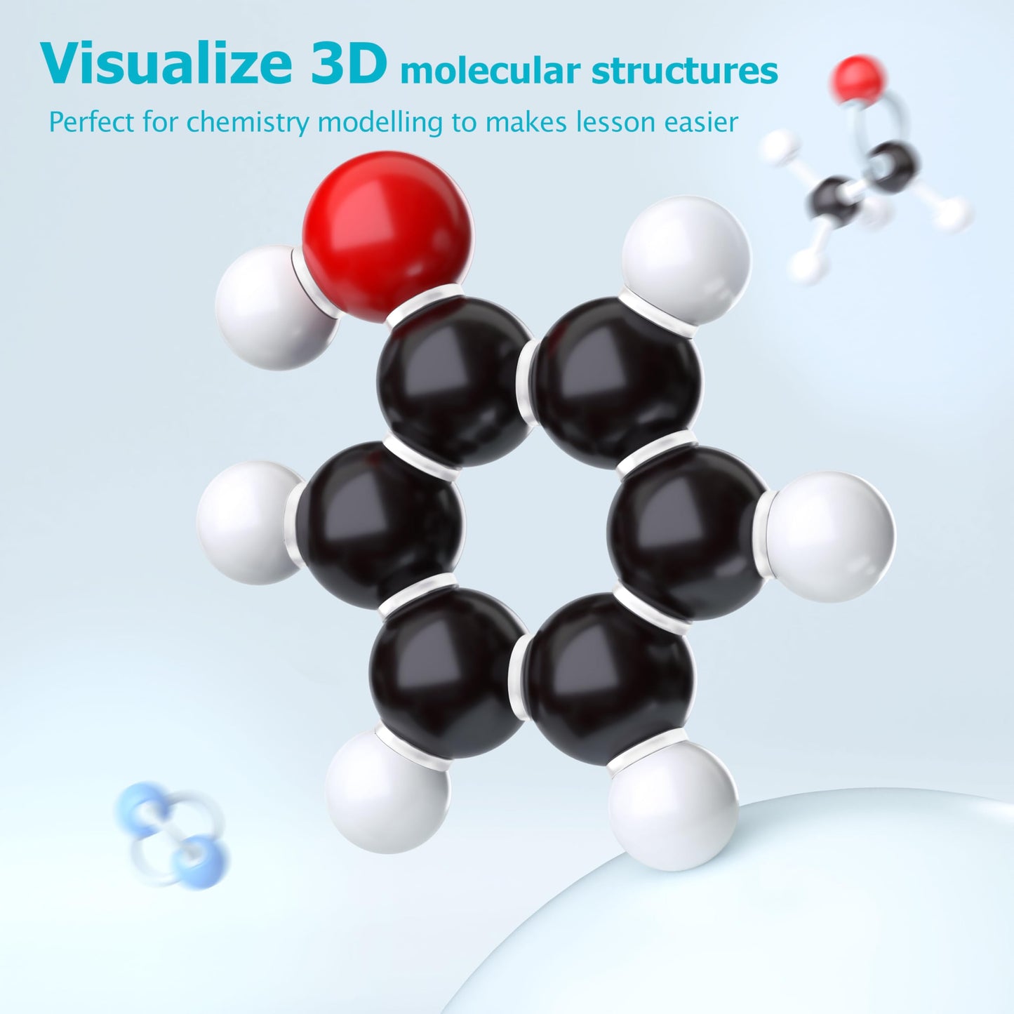 Molecular Model Kit, 240 Pcs Organic Molecular Chemistry Set, Atom Element Model Kit for Lessons in Chemistry, Molecular Structures Building kit