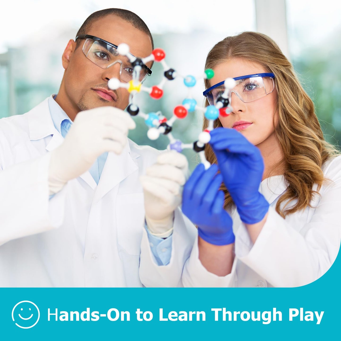 Molecular Model Kit, 240 Pcs Organic Molecular Chemistry Set, Atom Element Model Kit for Lessons in Chemistry, Molecular Structures Building kit