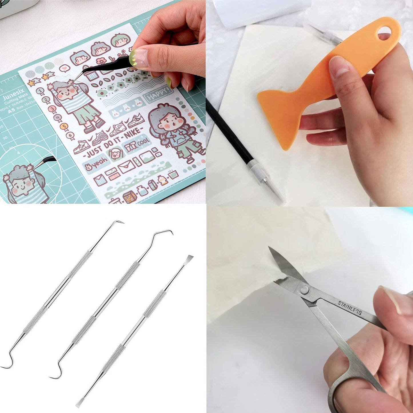 32Pack Vinyl Weeding Tools with T-Shirt Alignment Ruler Kit, Weeding Tools for Vinyl, Vinyl Weeding Tools Kit for Weeding Vinyl, DIY Art & Craft, Silhouettes, Cameos, Cutting, Scrapbook