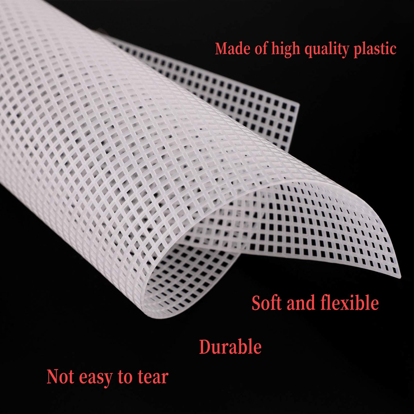 SAVITA 6 Sheets of Plastic Mesh 7 Needlework Canvas for Embroidery and Knitting and Crochet Projects
