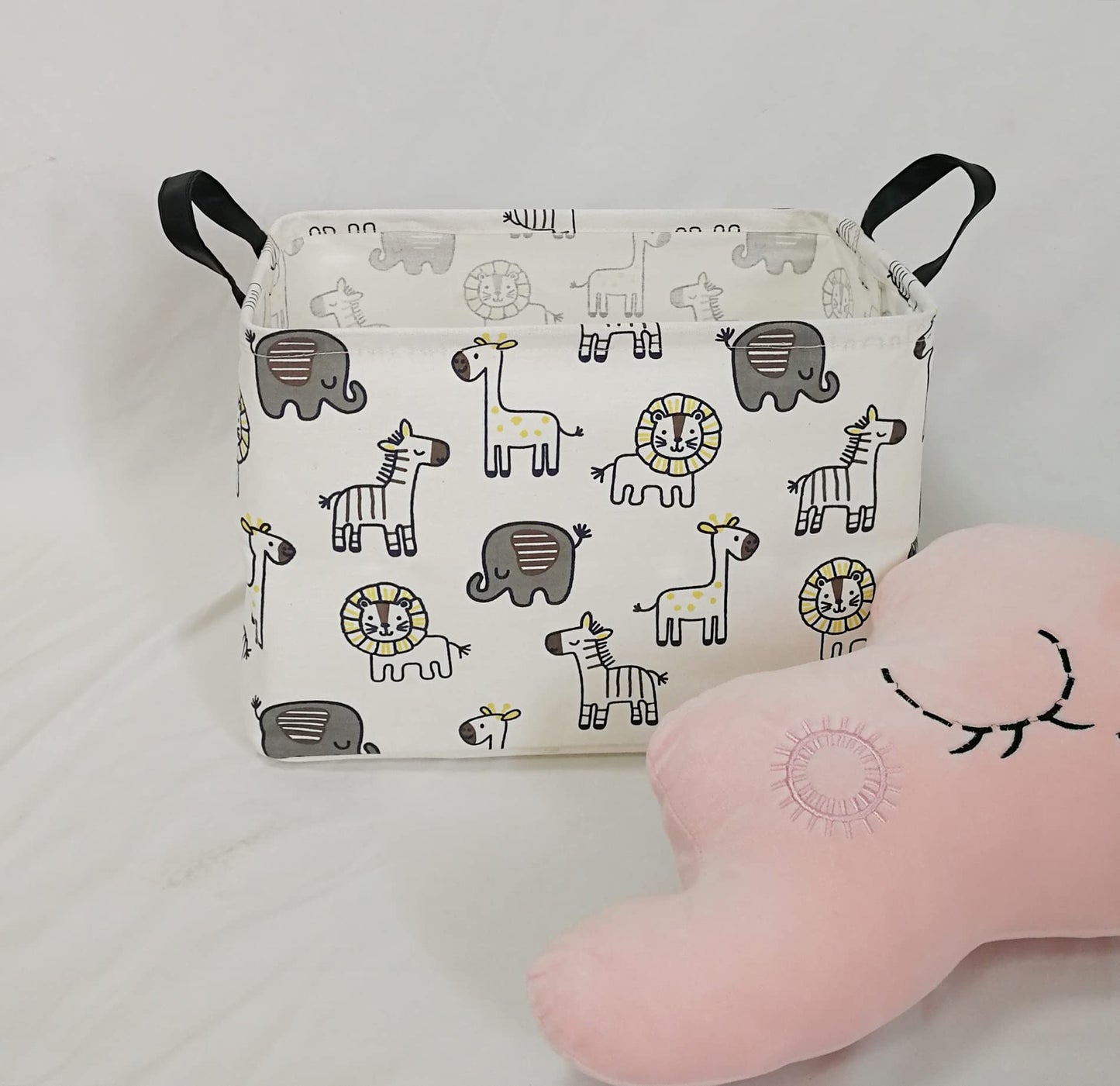 MAIZMZ Rectangular Storage Basket Collapsible Organizer Bin Waterproof Toy Box for Organizing Home/Dorm/Kitchen/Pet/Office/Closet/Shelf/Gift Baskets (animal), Yellow