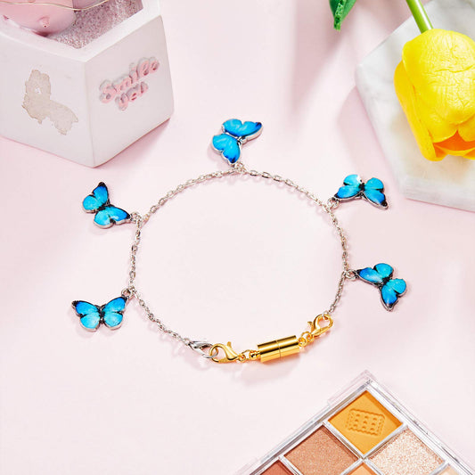 Yaomiao 30 Pcs Gold and Silver Necklace Clasps Magnetic Jewelry Locking Clasps and Closures Bracelet Lobster Clasp Connector for DIY Necklace Bracelet Jewelry Crafts Making Supplies