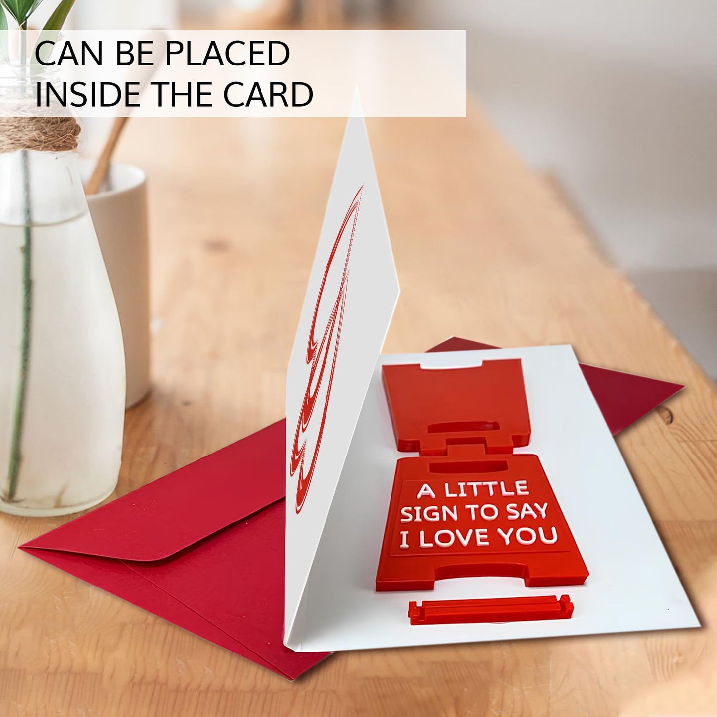 Mini Sign Valentine's Decoration Anniversary Present - Valentines Day Romantic I Love You Sign - Fun Boyfriend - Cute Birthday, Christmas, Wedding Gift for Girlfriend, Wife, Fiancee